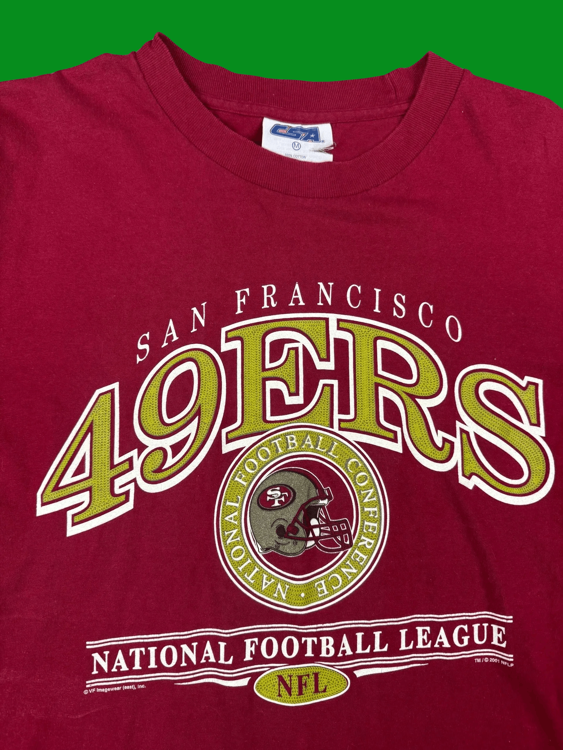 CSA VTG 90s San Francisco 49ers NFC Helmet CUSA Tee Size US M / EU 48-50 / 2 - 2 Thumbnail