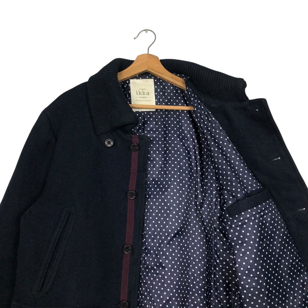 Japanese Brand 🔥VINTAGE WOOL CHORE JACKET DOUBLE COLLAR IKKA ISSEY MIYAKE Size US XL / EU 56 / 4 - 14 Thumbnail