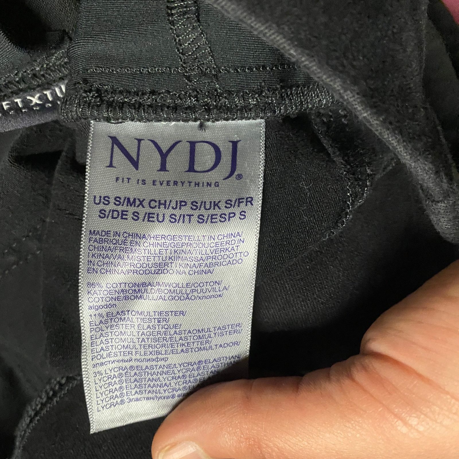 NYDJ Not Your Daughter's Jeans Black Denim Pull-On Small 0-2-4 Size 26" / US 2 / IT 38 - 9 Thumbnail