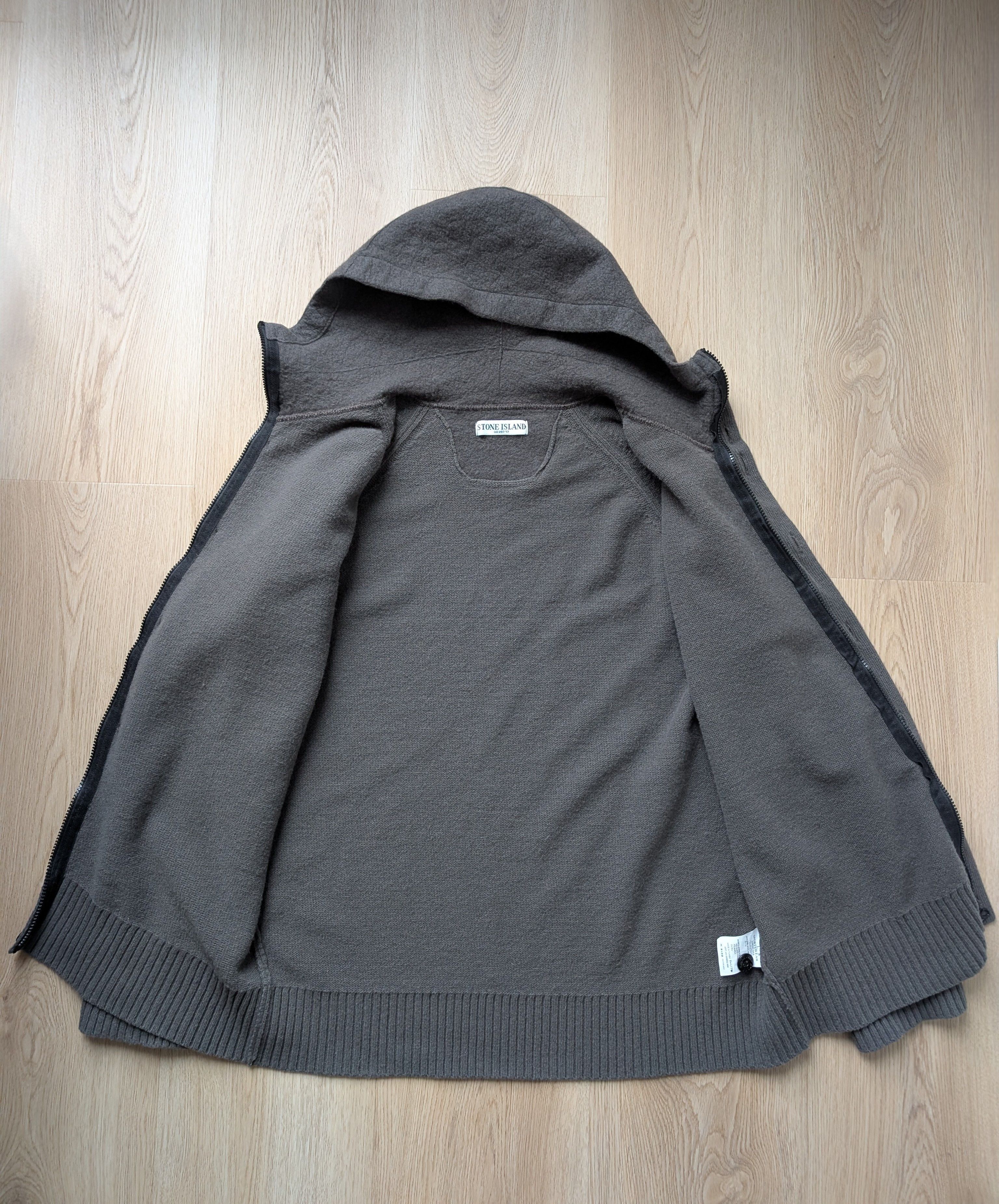 Stone Island Stone Island Zip Up Button Wool Hooded Sweater Cardigan Size US XXL / EU 58 / 5 - 8 Thumbnail