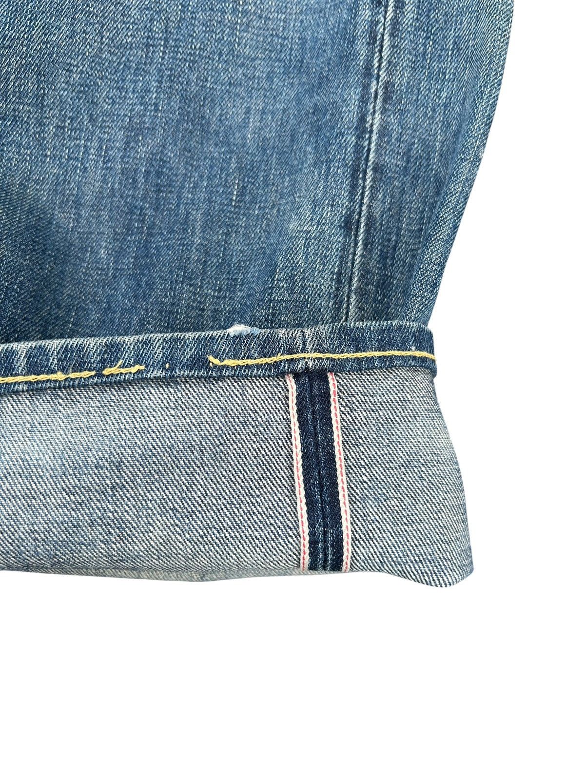Kapital VINTAGE LEVIS BIG E SELVEDGE THRASHED DENIM JEANS Size US 29 - 3 Thumbnail