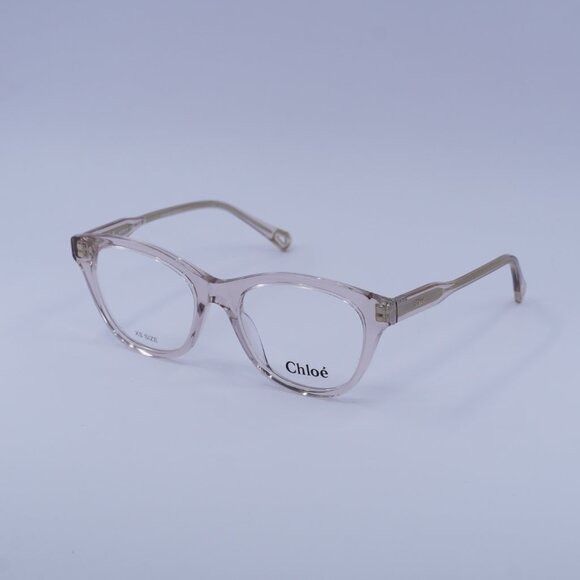 Chloe Chloe CH0085O 003 Eyeglasses Transparent Pink 49mm Square Size ONE SIZE - 6 Thumbnail