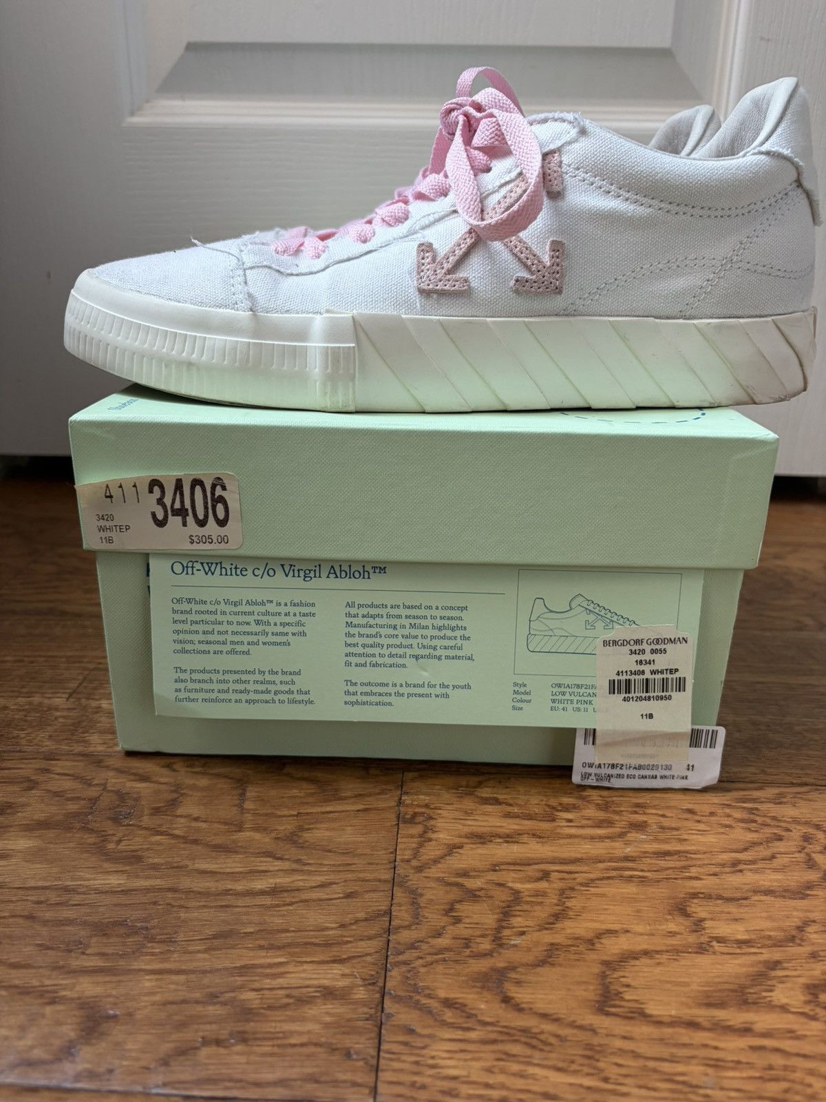 Off-White Off-White Volcanized Low White Pink Size US 8 / EU 41 - 10 Thumbnail