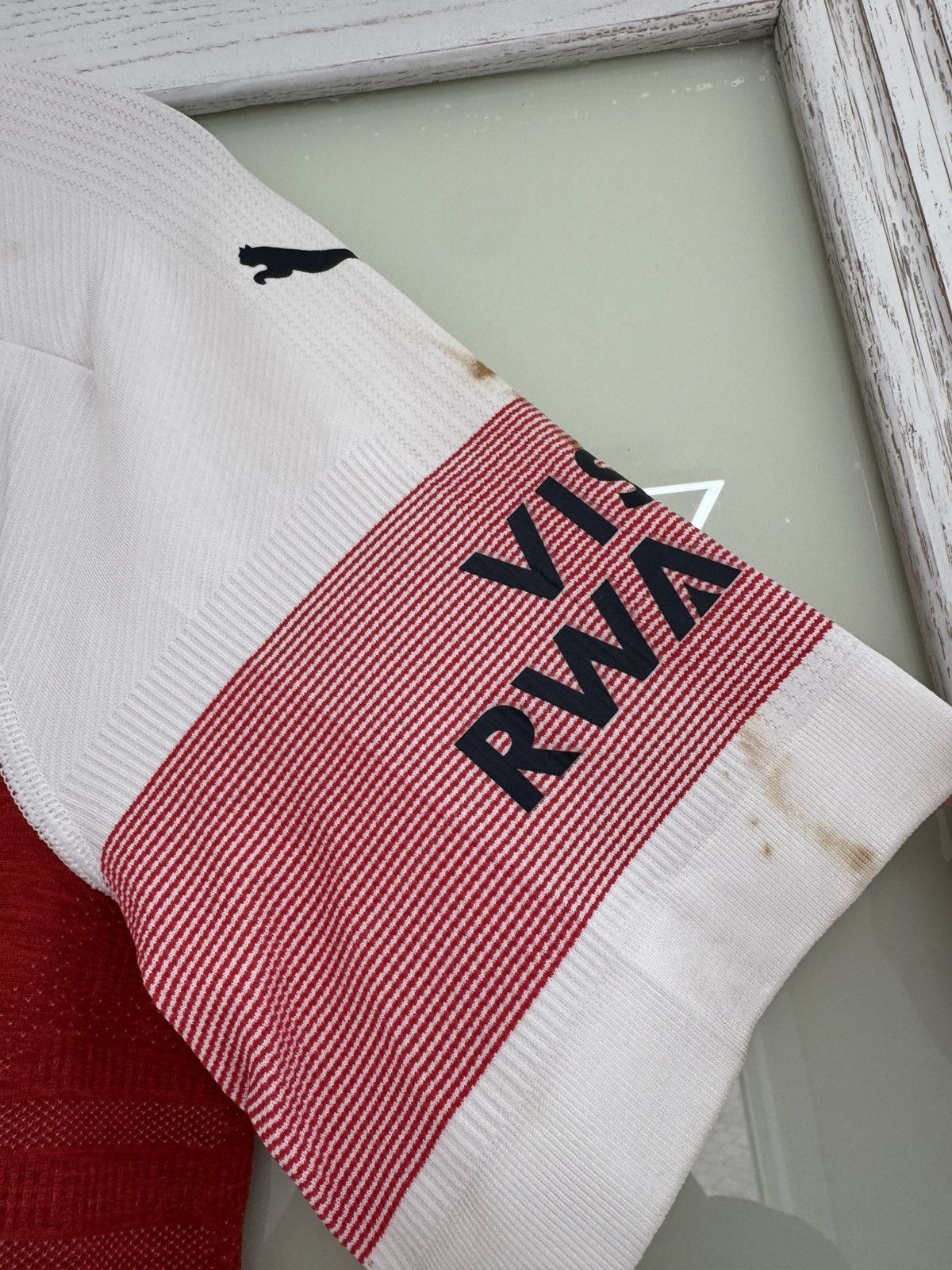 Puma Iwobi Arsenal 2018-2019 Signed Match Worn Home Soccer Jersey Size US L / EU 52-54 / 3 - 13 Thumbnail