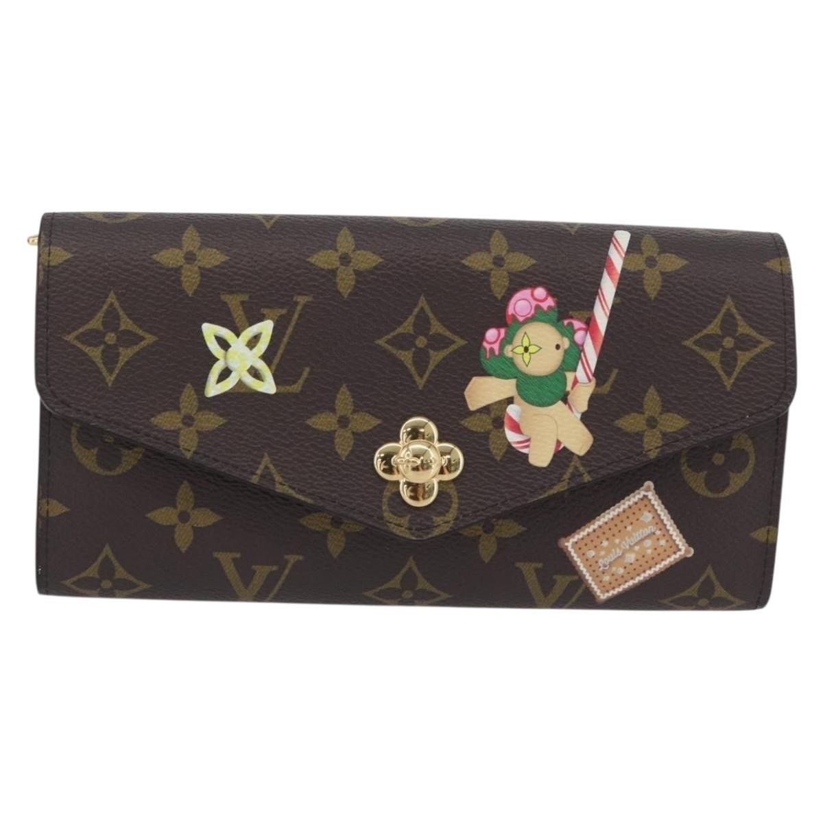 Louis Vuitton Monogram Vivienne Portefeuille Sarah Wallet in Brown, Women's