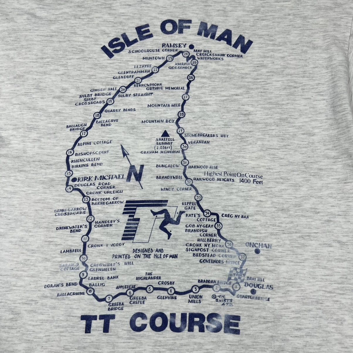 Vintage Vintage 1997 Isle Of Man TT Course Moto Racing 90s T-shirt Size US M / EU 48-50 / 2 - 12 Thumbnail
