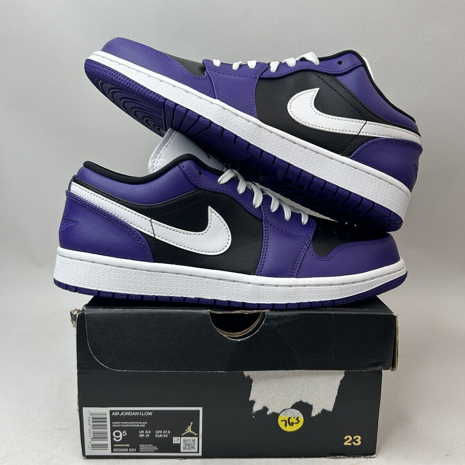 Nike Nike Air Jordan 1 Retro Low “Court Purple Black Toe” 2024 Size US 9.5 / EU 42-43 - 1 Thumbnail