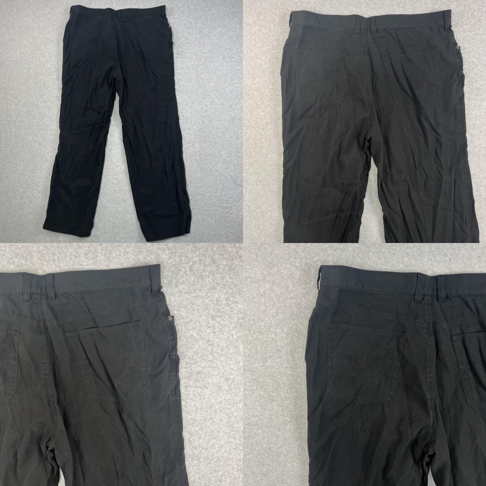 Nat Nast Nat Nast Pants Mens 36 Black Straight Leg 70% Silk Cotton Blend Classic Casual Chino Regular Front Flat Front Zip Pockets Mens Size US 36 / EU 52 - 8 Thumbnail
