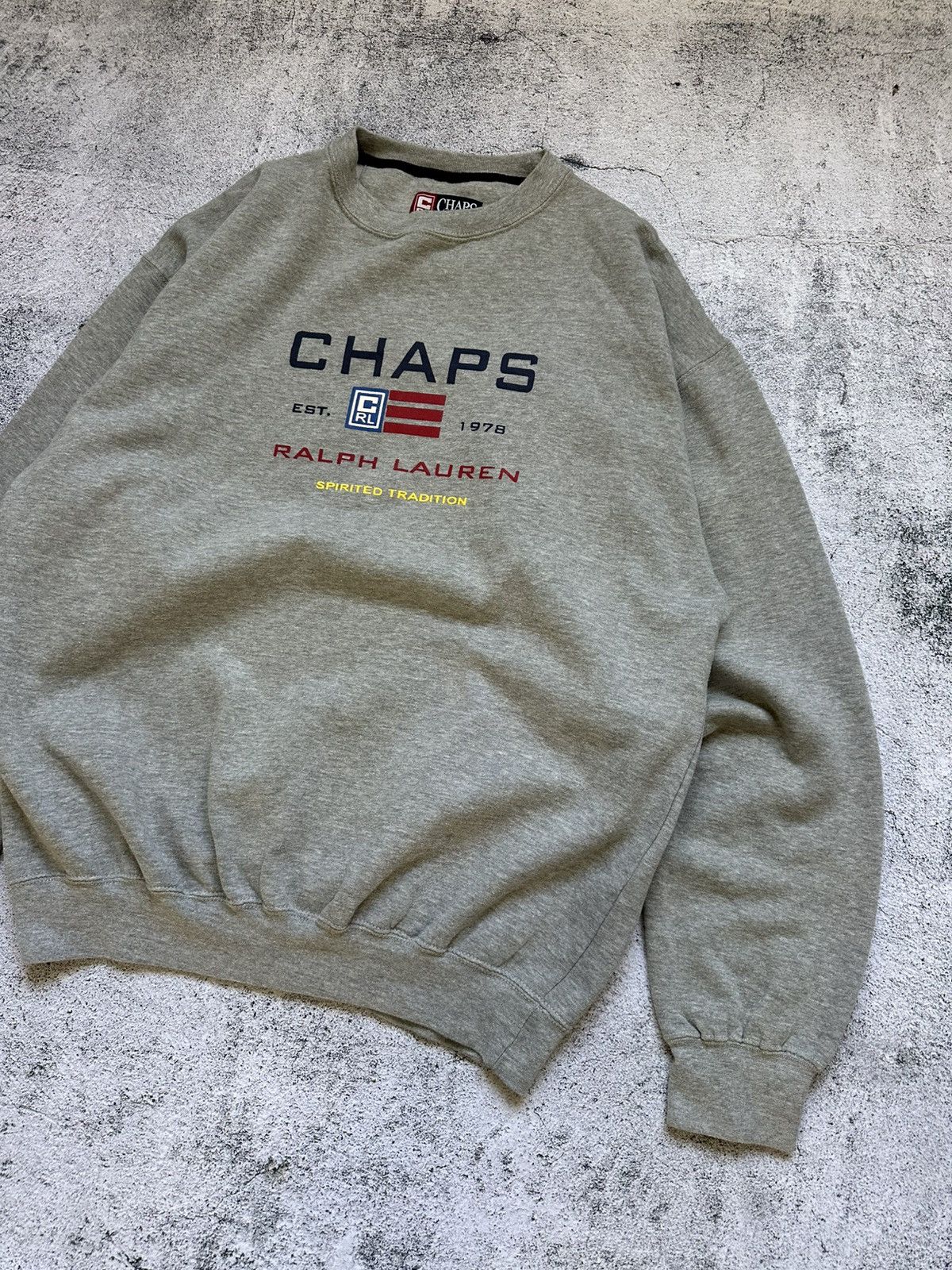 Chaps Ralph Lauren Vintage Chaps Ralph Lauren Gray Sweatshirt Edition Logo Fit Size US M / EU 48-50 / 2 - 5 Thumbnail