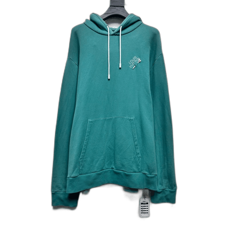 Louis Vuitton Louis Vuitton Embroidered Green Hoodie - dmc Size M / US 6-8 / IT 42-44 - 1 Thumbnail