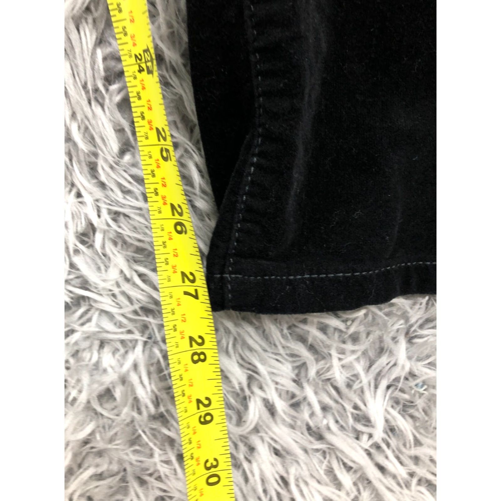 Loft Loft Petite Black Straight Pants 12P Womens Knit Flat Front Elastic Waist Pockets Ankle 28in Regular Rise Modern Classic Size 34" / US 12 / IT 48 - 3 Thumbnail