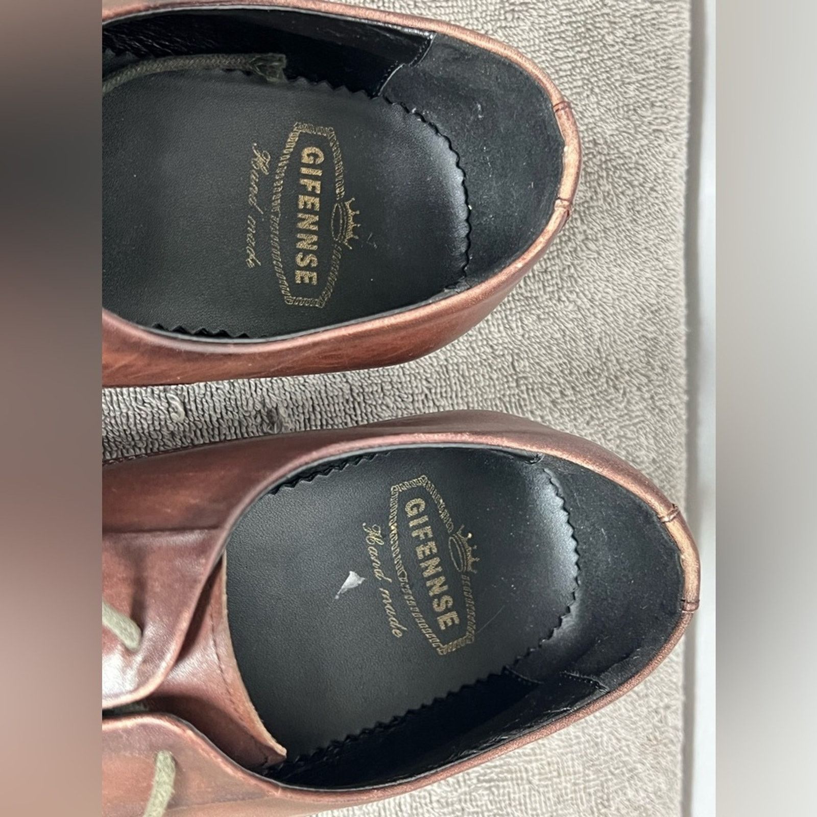 Other Gifennse Mens Leather Shoes Oxfords Formal Sz 9.5 Handmade Size US 9.5 / EU 42-43 - 11 Thumbnail