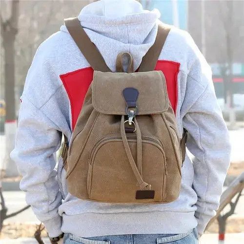 Japanese Brand Unisex Vintage Canvas Backpack Size ONE SIZE - 1 Thumbnail