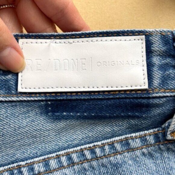 RE/DONE Re/Done (Levi’s) High Rise Straight Distressed Jeans - 27" Size 27" / US 4 / IT 40 - 11 Thumbnail