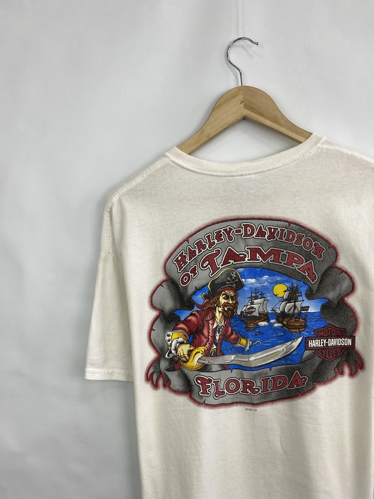 Harley Davidson Vintage 2008 Harley Davidson Tampa Florida Choppers T-Shirt Size US L / EU 52-54 / 3 - 6 Thumbnail