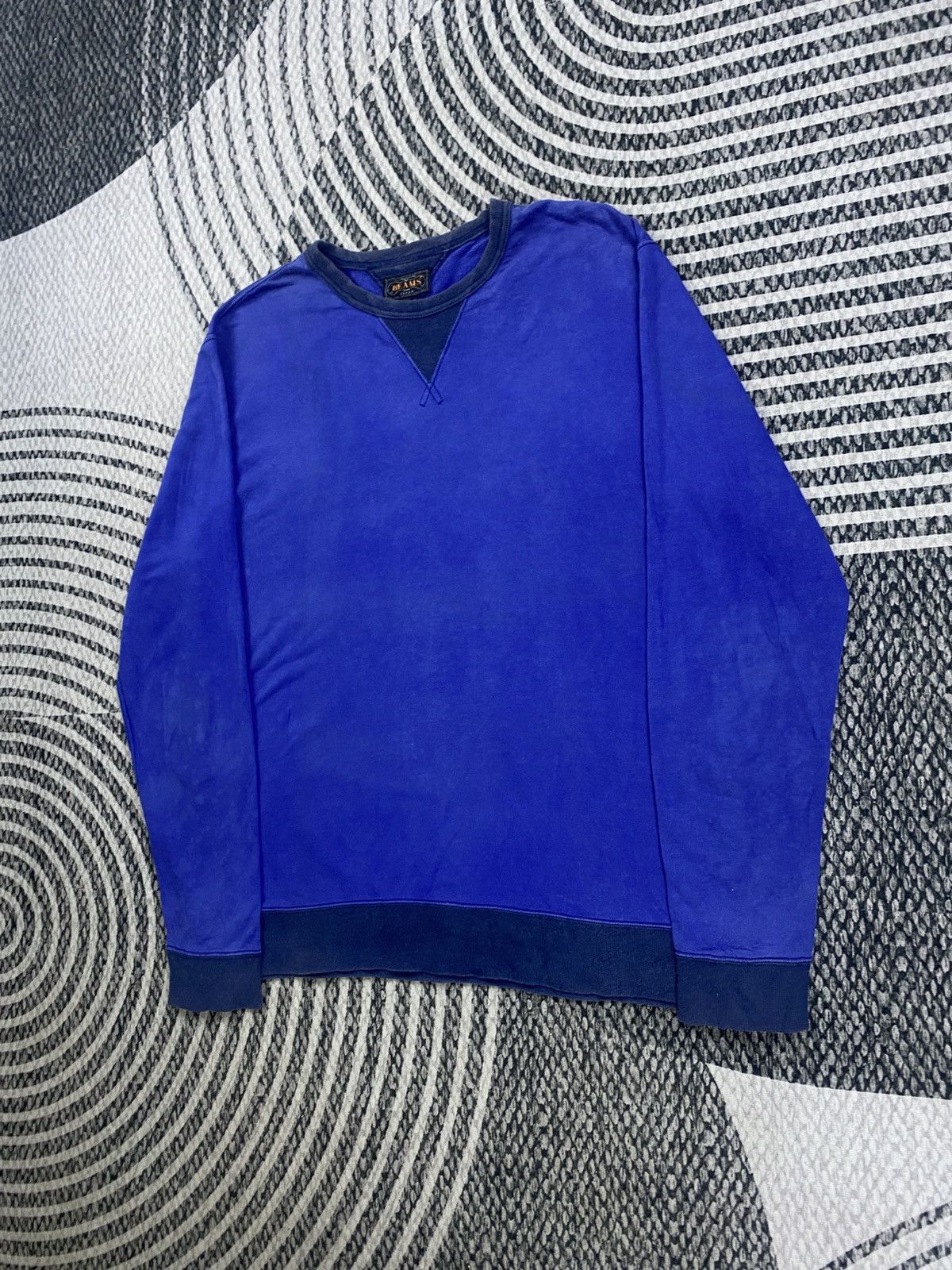 Beams Plus Vintage Beams Blue Plain Longsleeve Sweatshirt Size US M / EU 48-50 / 2 - 4 Thumbnail