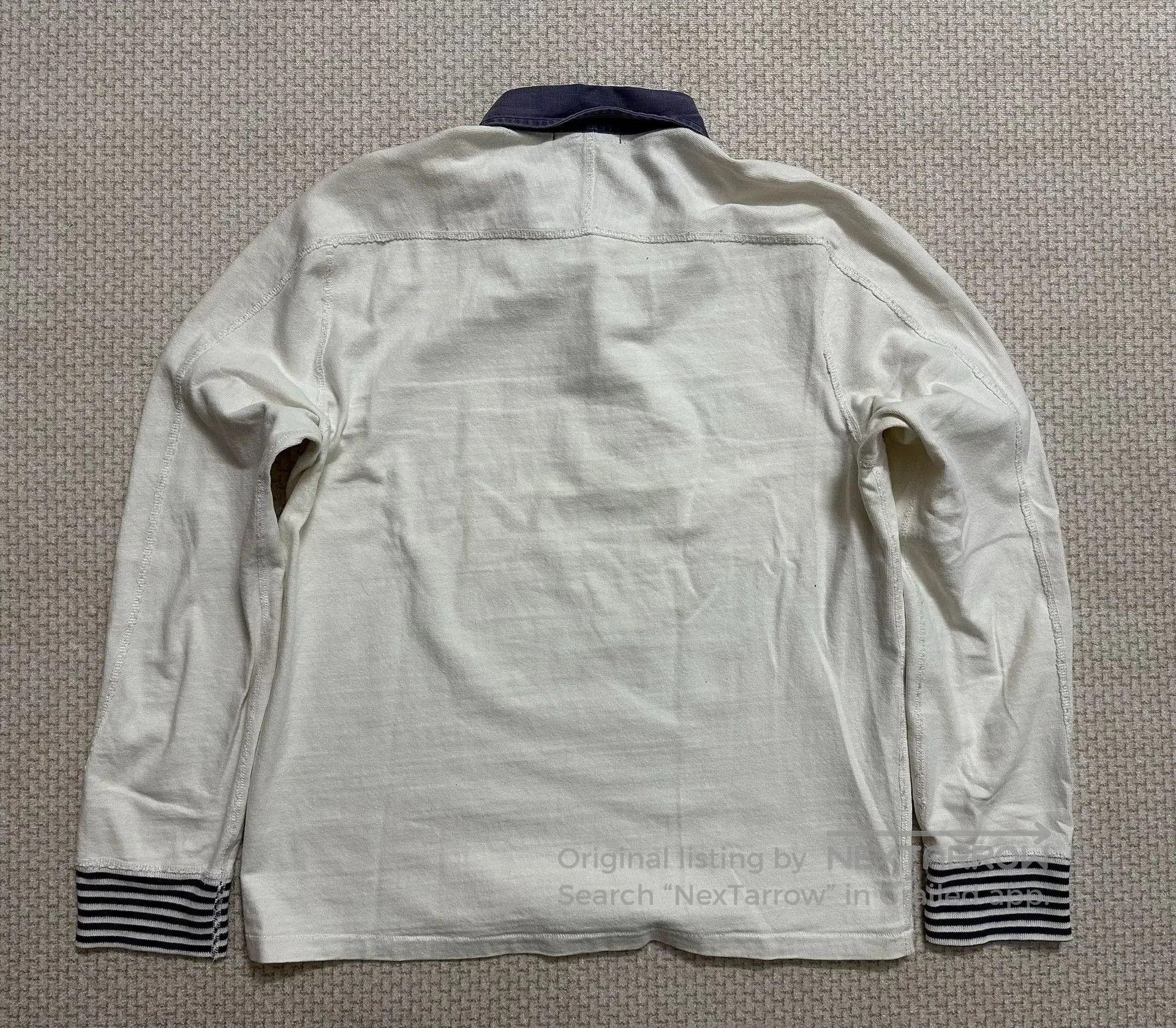RRL Ralph Lauren RRL Vintage Stripe Patchwork Letter Henley. Size US L / EU 52-54 / 3 - 2 Thumbnail