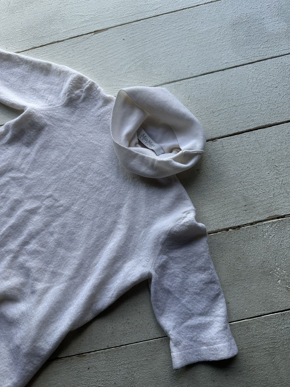 Max Mara 🚨Vintage Max Mara Leisure Women's JUMPER Sweater white cream Size XS / US 0-2 / IT 36-38 - 2 Thumbnail
