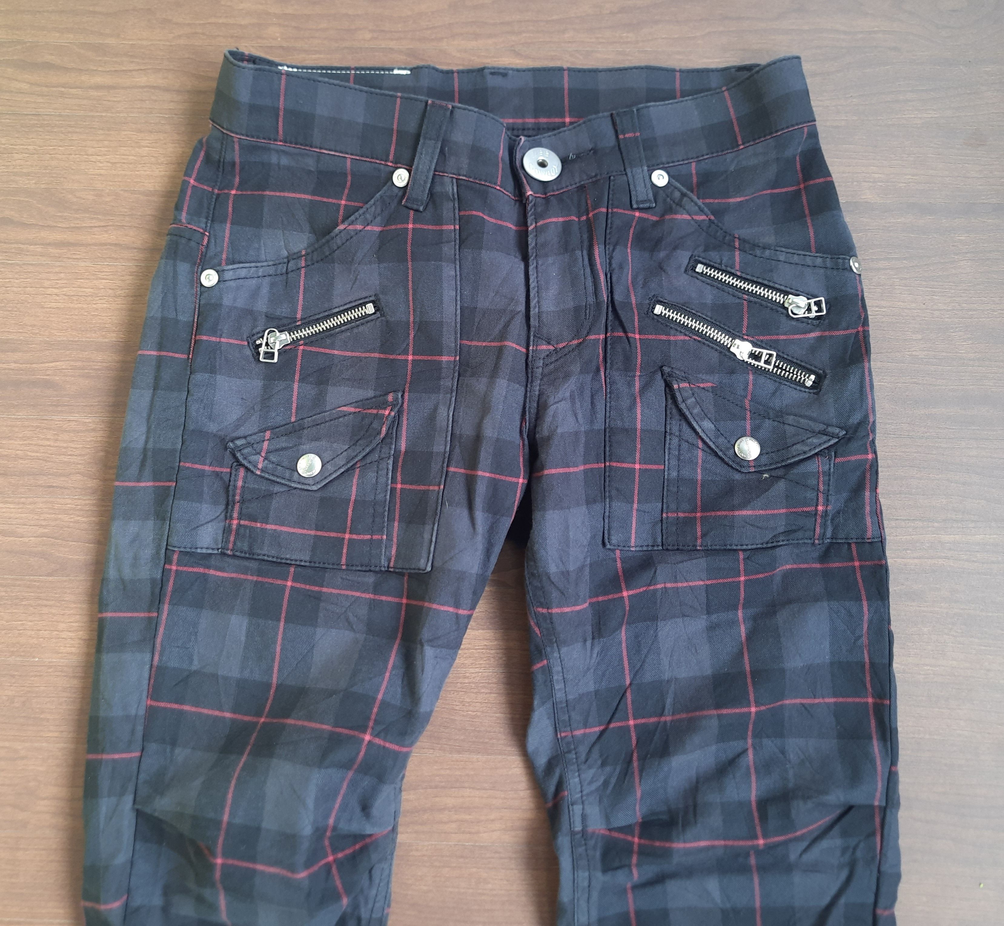 Lee Y2K Lee Cowboy Tartan Pants Punk Grunge Size US 30 / EU 46 - 4 Thumbnail