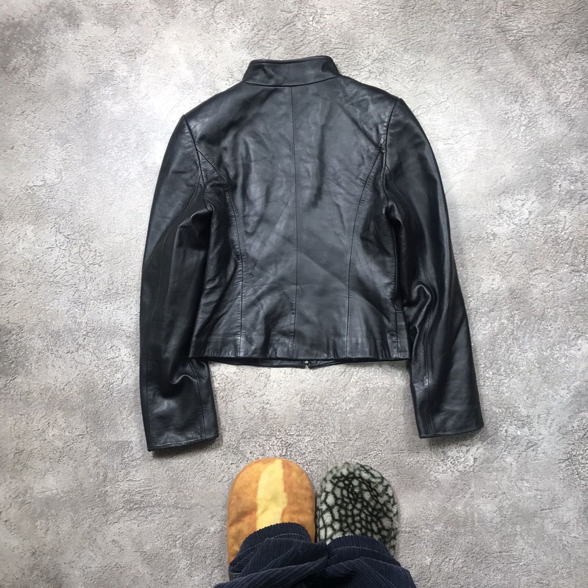 Genuine Leather Vintage Y2K Black Leather Jacket Streetwear Grunge Boxy S Size S / US 4 / IT 40 - 6 Thumbnail