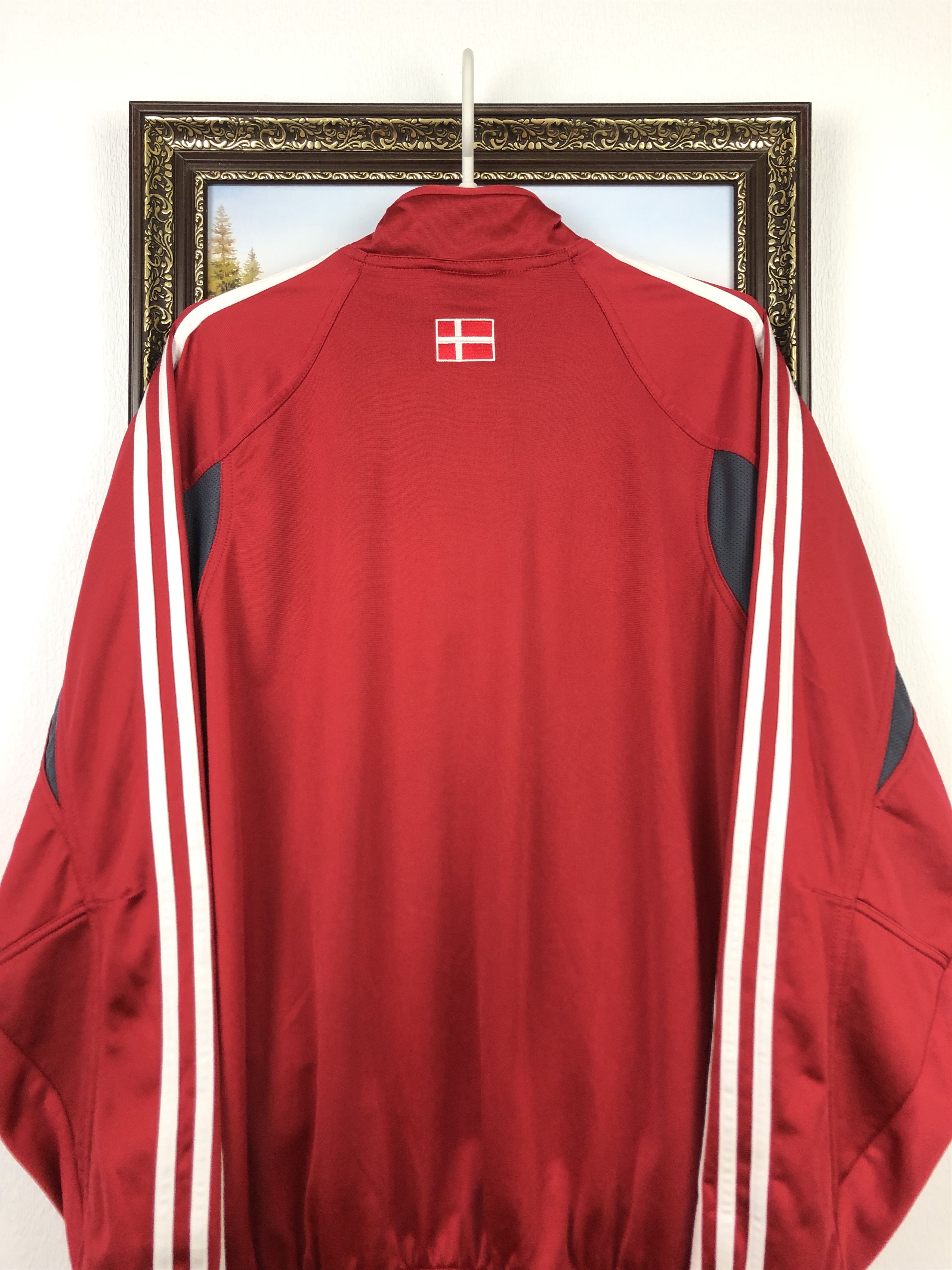 Adidas Vintage Adidas Denmark Football Jacket Soccer Track Top Size US XXL / EU 58 / 5 - 10 Thumbnail