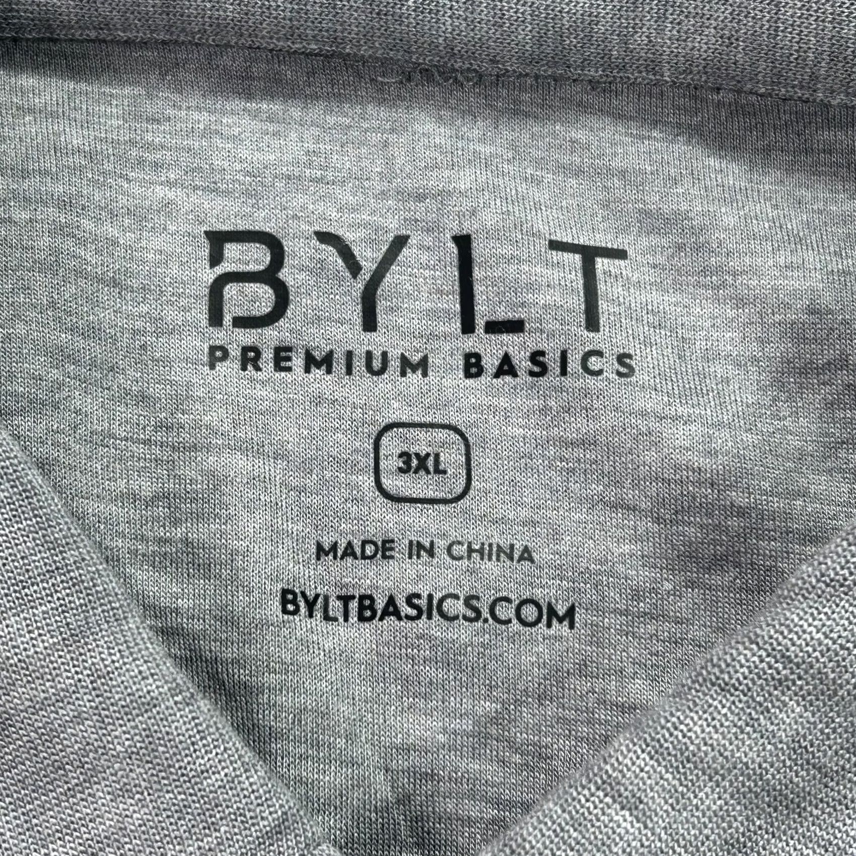 Vintage BYLT Premium Basics Polo Shirt Mens 3XL Heather Gray Wool Long Sleeve Shirt Size US XXL / EU 58 / 5 - 3 Thumbnail