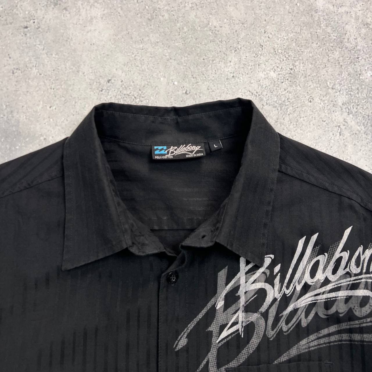 Billabong Vintage 2000s Billabong Surf SS Button-Up Collar Shirt Black Size US L / EU 52-54 / 3 - 4 Thumbnail