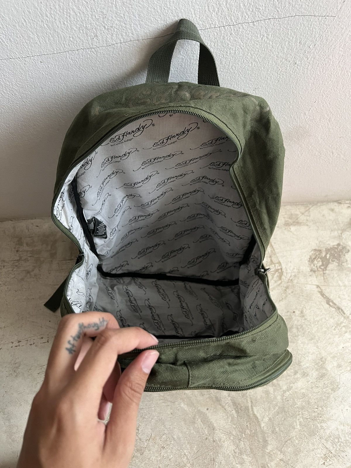 Ed Hardy × Vintage SOLD* Y2k Ed Hardy Backpack Size ONE SIZE - 9 Thumbnail