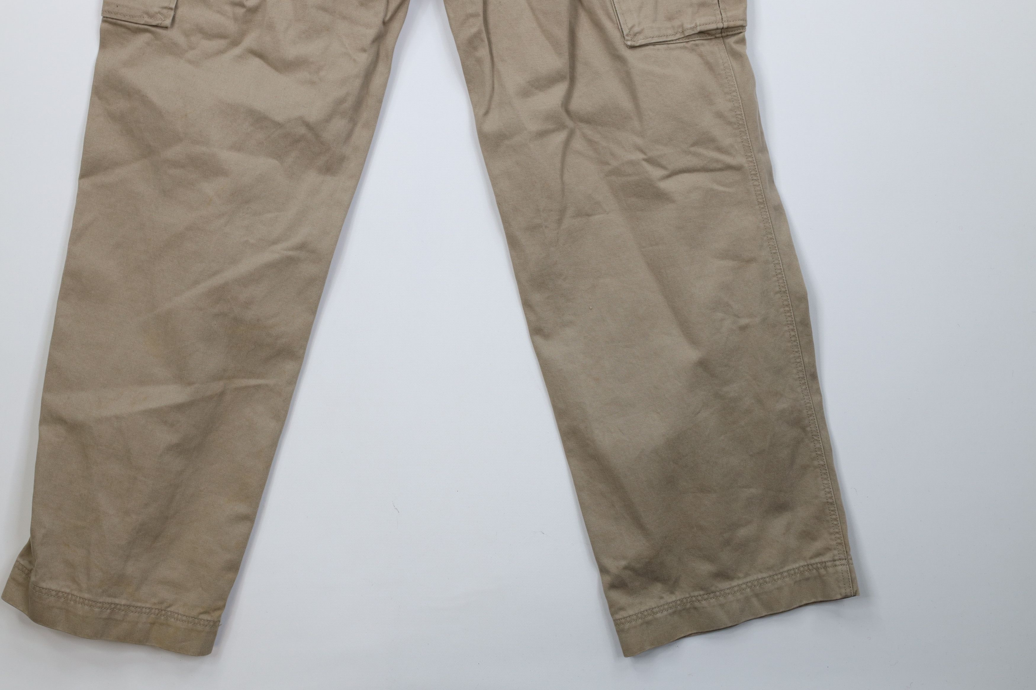 Vintage Vintage 90s Y2K Streetwear Wide Leg Cargo Pants Khaki Tan Size US 30 / EU 46 - 15 Thumbnail