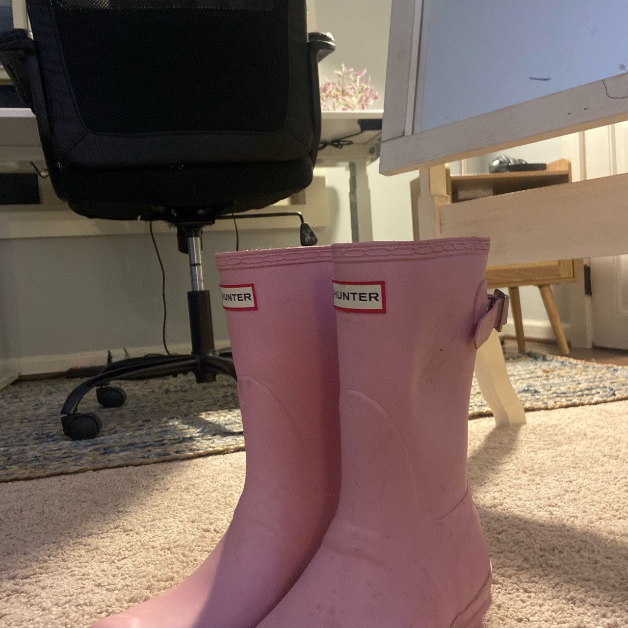 Hunter Hunter pink rain boots Size US 7 / IT 37 - 1 Thumbnail