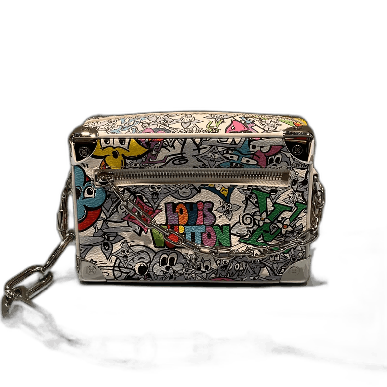 Louis Vuitton Soft Trunk Mini Graffiti Bag in White, Men's
