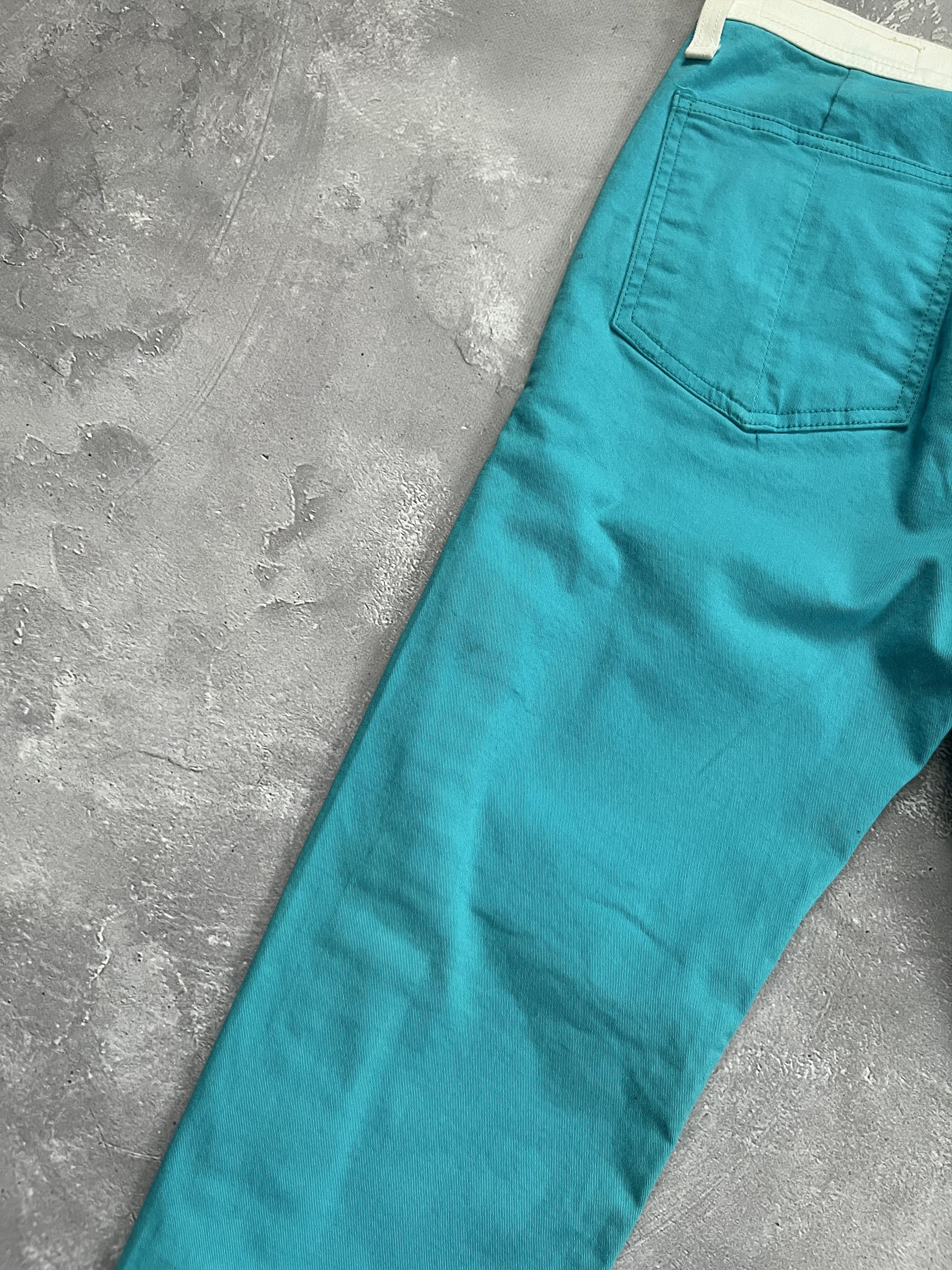 Rag & Bone Rag & Bone Skinny Jeans White Turquoise Zip Designer Pants Size 28" / US 6 / IT 42 - 15 Thumbnail