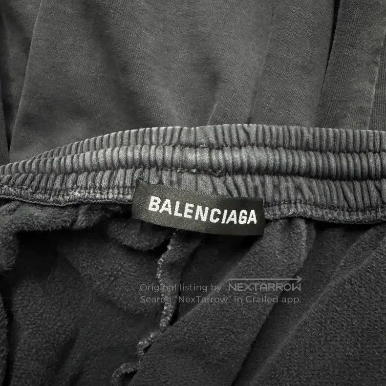 Balenciaga Balenciaga size M Black Distressed Washed Printed Long Pan Size US 27 - 8 Thumbnail