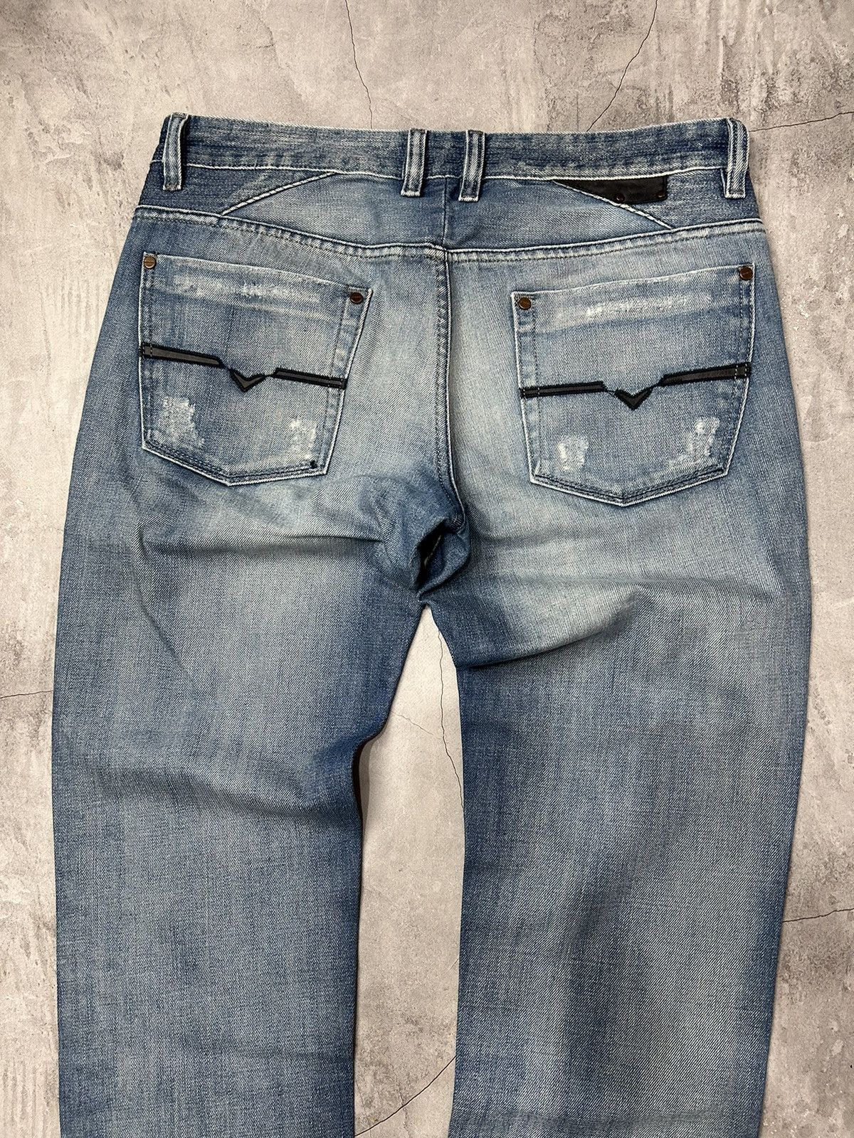 Diesel × Diesel Black Gold × Japanese Brand Vintage Diesel Industry Faded Denim Jeans Pants rare Size US 34 / EU 50 - 7 Thumbnail