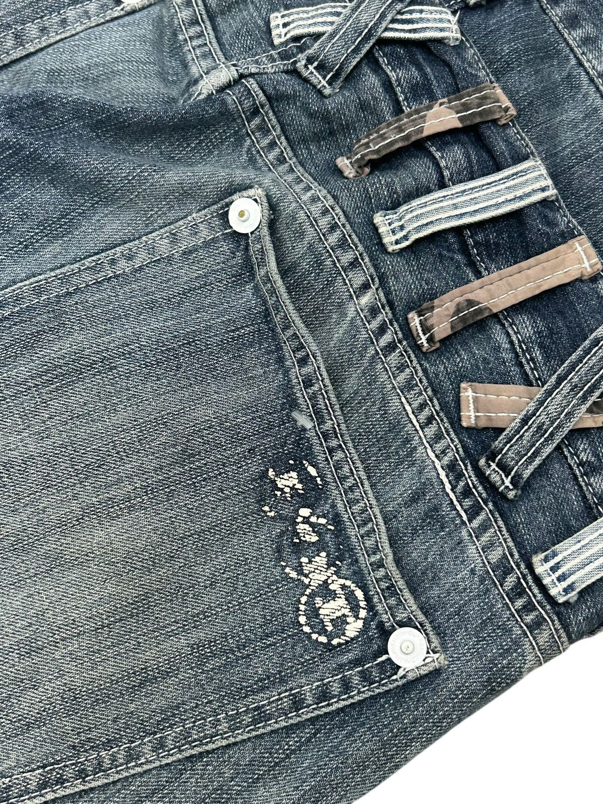 Japanese Brand Vintage Memory Special Double Waist Zipper Mud Washed Junya Size US 30 / EU 46 - 19 Thumbnail
