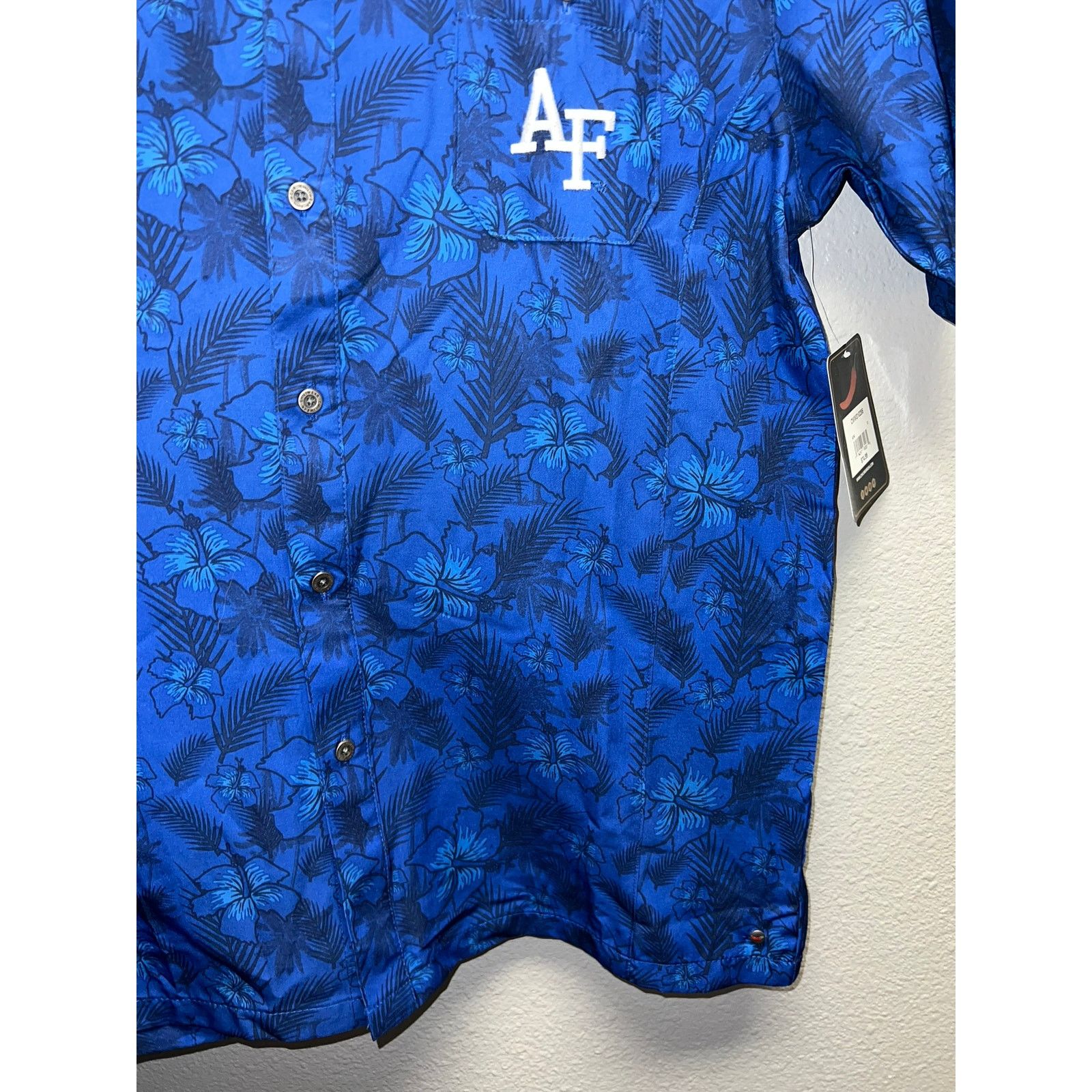 Vintage Air Force University Polo Shirt Chiliwear Blue Floral NWT S Size US L / EU 52-54 / 3 - 6 Thumbnail