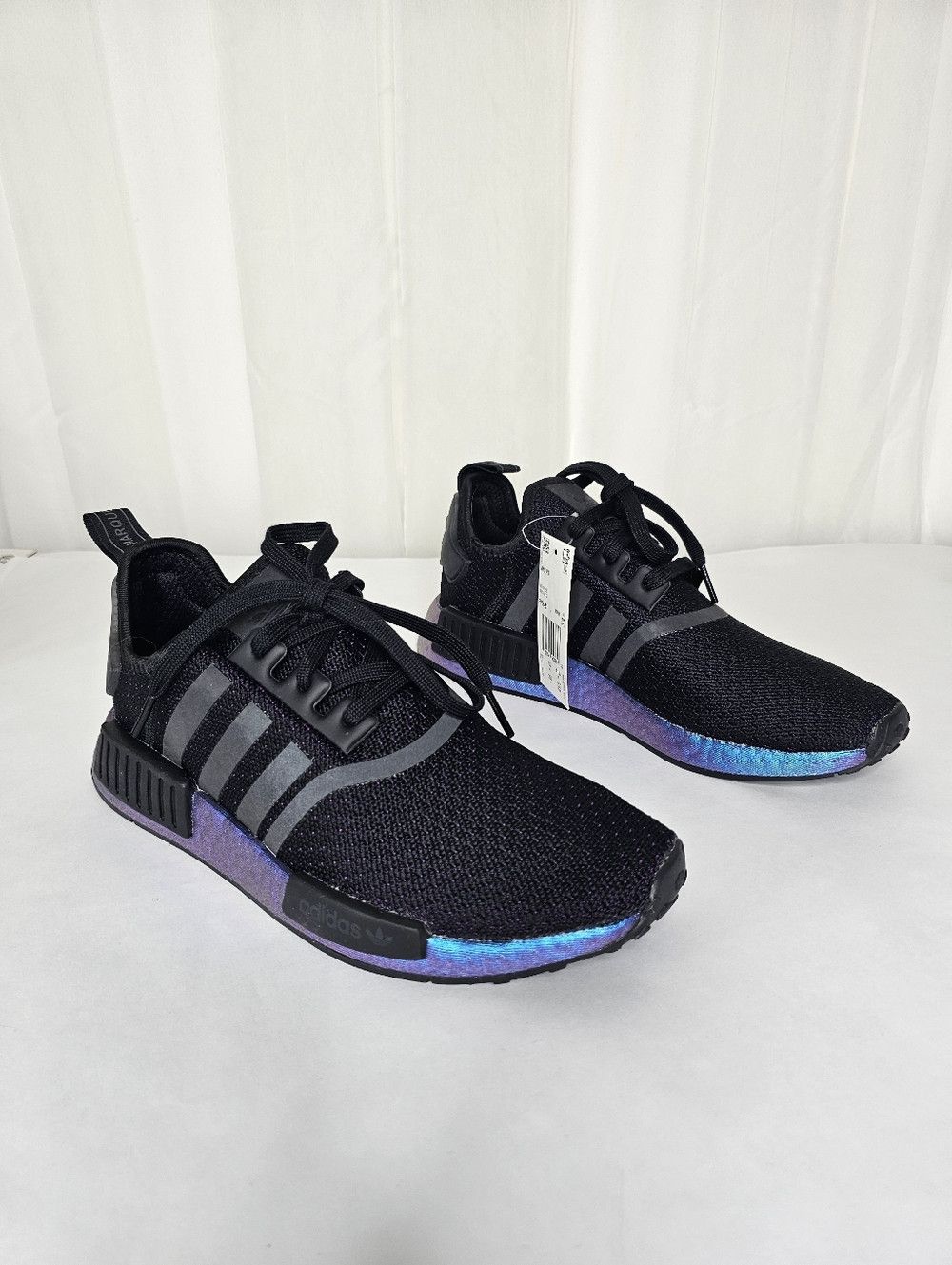 Adidas Adidas NMD R1 Sneakers Black Metallic Blue Boost Size US 8 / EU 41 - 2 Thumbnail