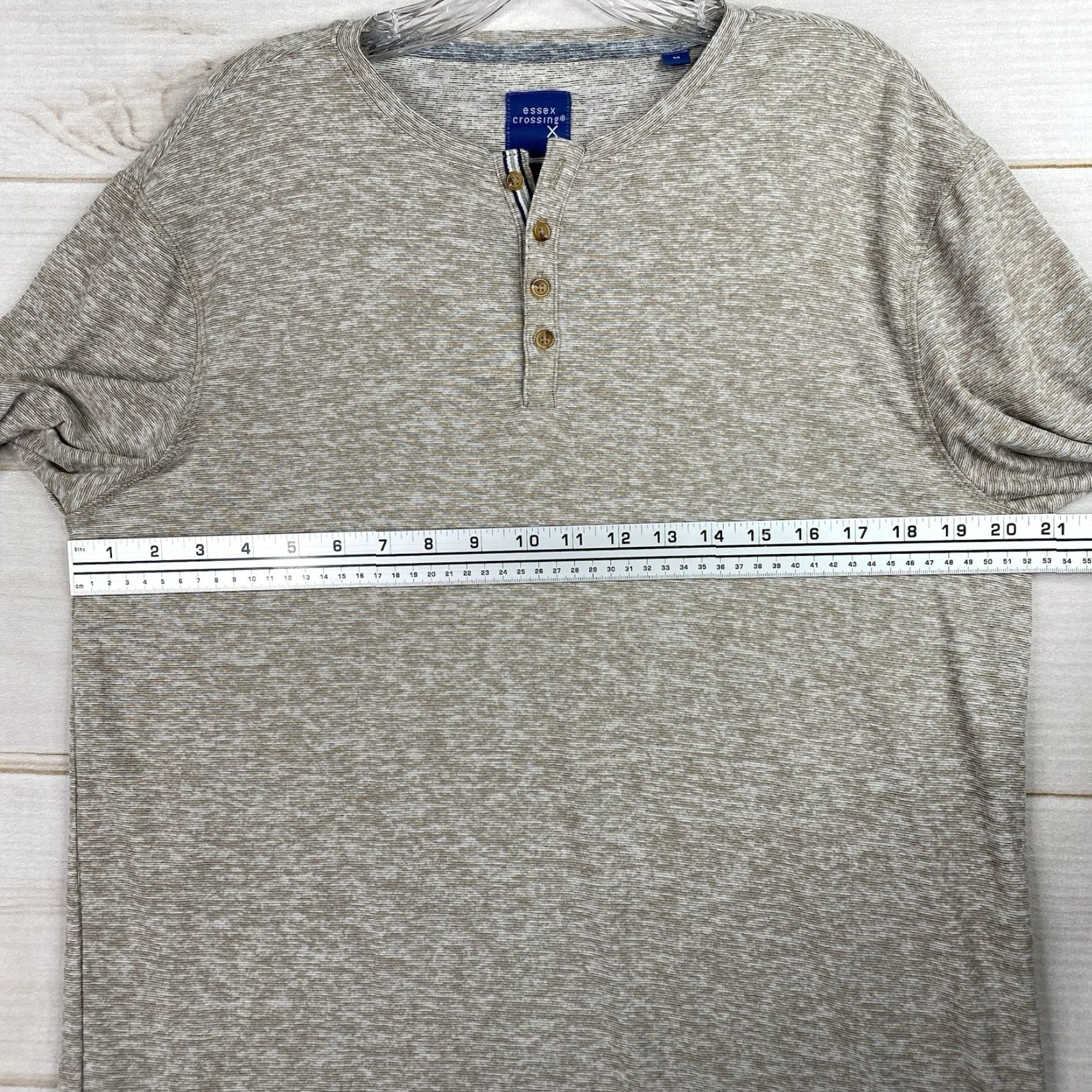 Vintage Essex Henley Shirt Men M Tan Heather Super Soft Stretch Long Sleeve Adult M Brown Solid Modern Classic Outdoors Mens Size US M / EU 48-50 / 2 - 6 Thumbnail