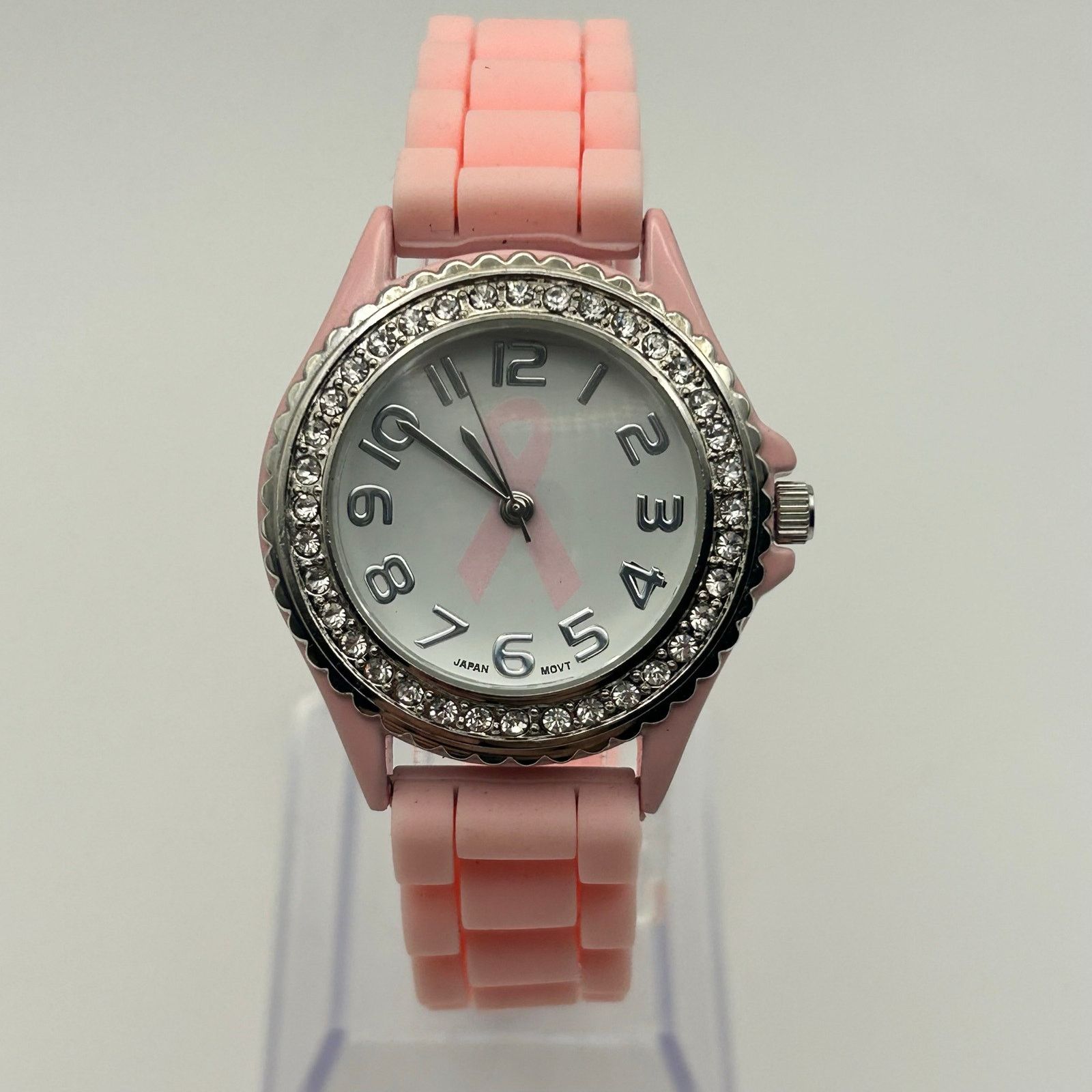 Geneva Geneva Crystal Rhinestone Breast Cancer Awareness Watch Size ONE SIZE - 2 Thumbnail