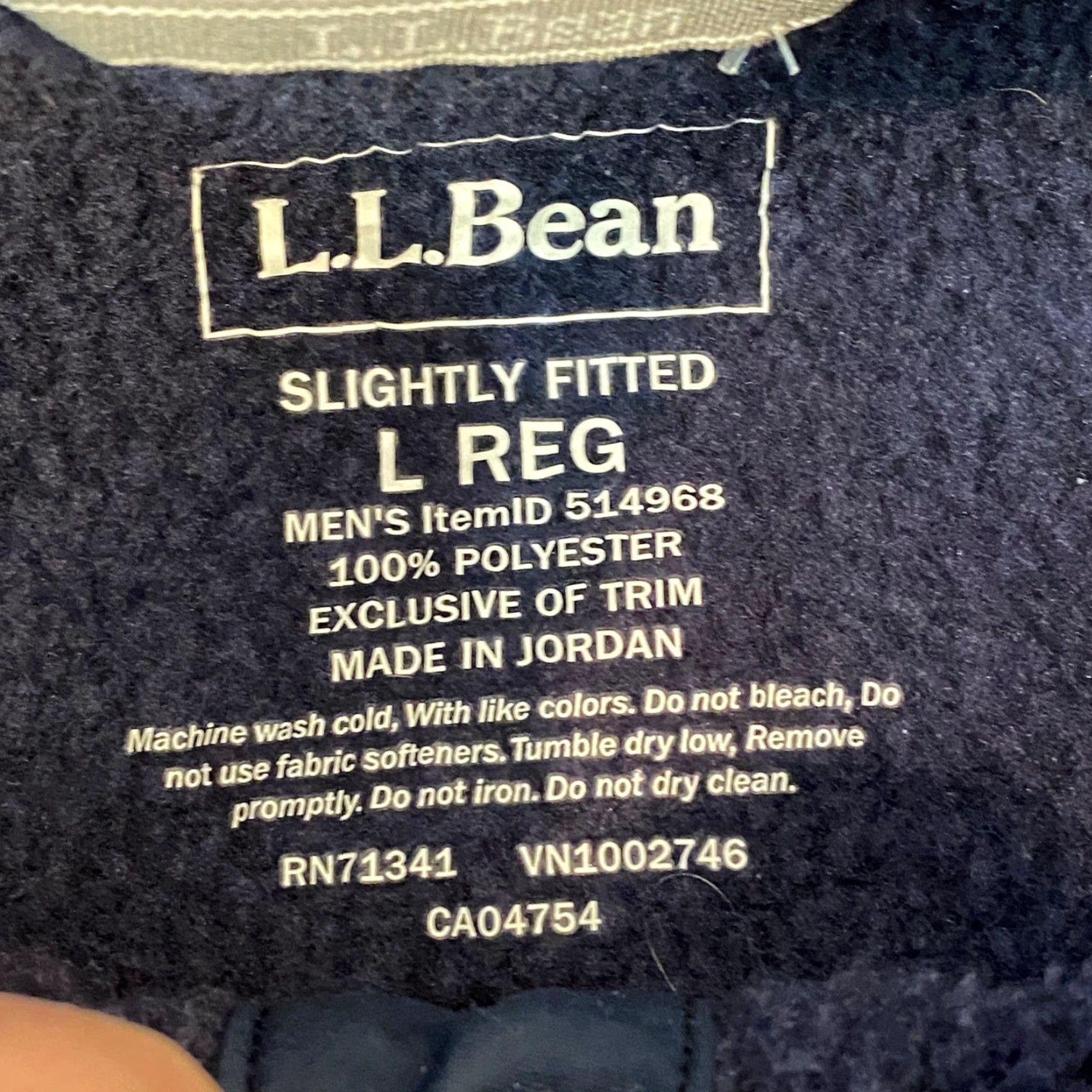 Vintage L.L. Bean Mens Blue Sweater Fleece Shirt Jacket Large Regular Casual Outdoor Outdoor Mens L Blue Quilted Shacket 14968 Jacket Size US L / EU 52-54 / 3 - 3 Thumbnail