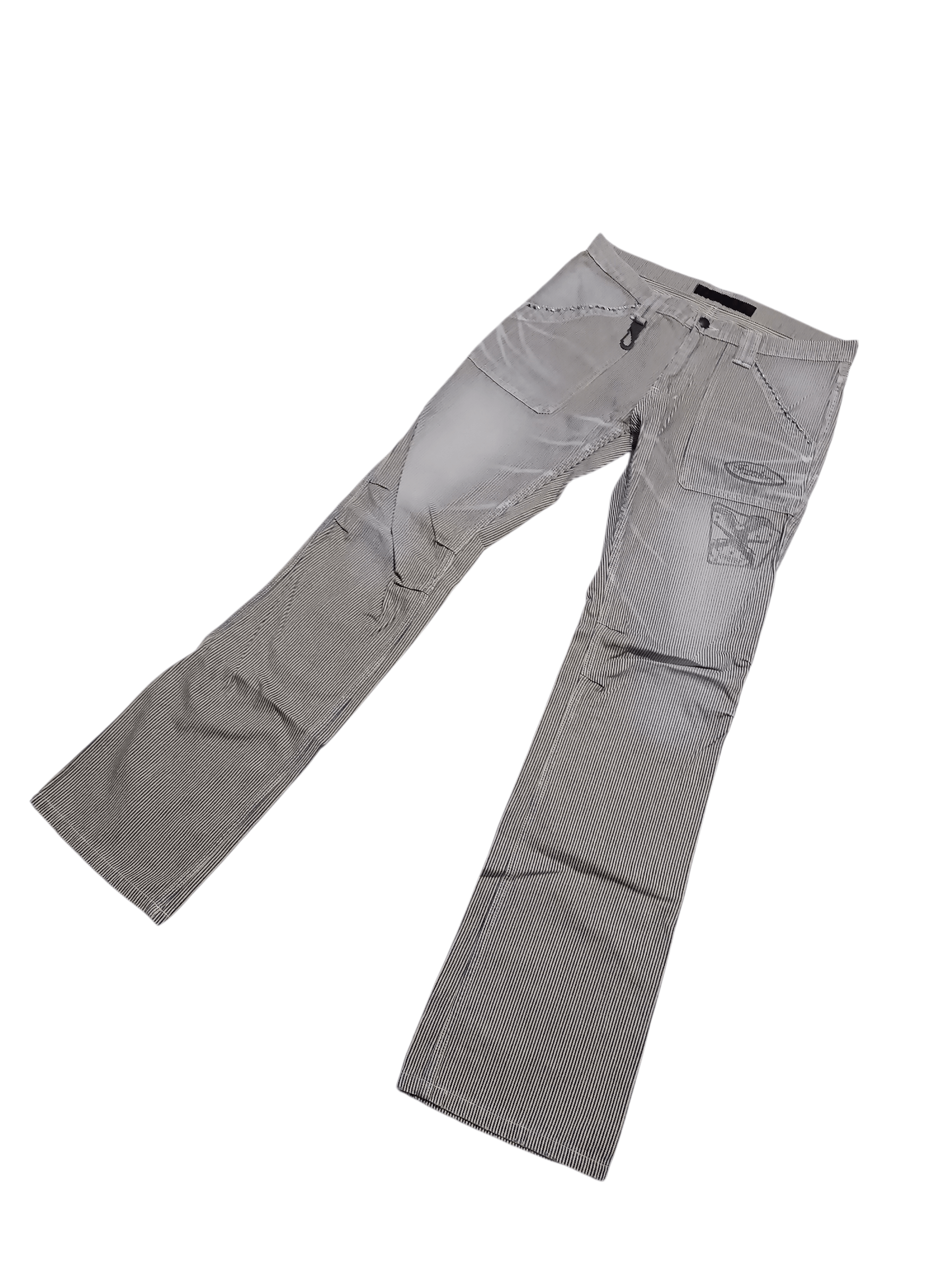 roarguns Roarguns Hickory Stripe Faded Wash Bootcut Flare Pant Size US 30 / EU 46 - 2 Thumbnail