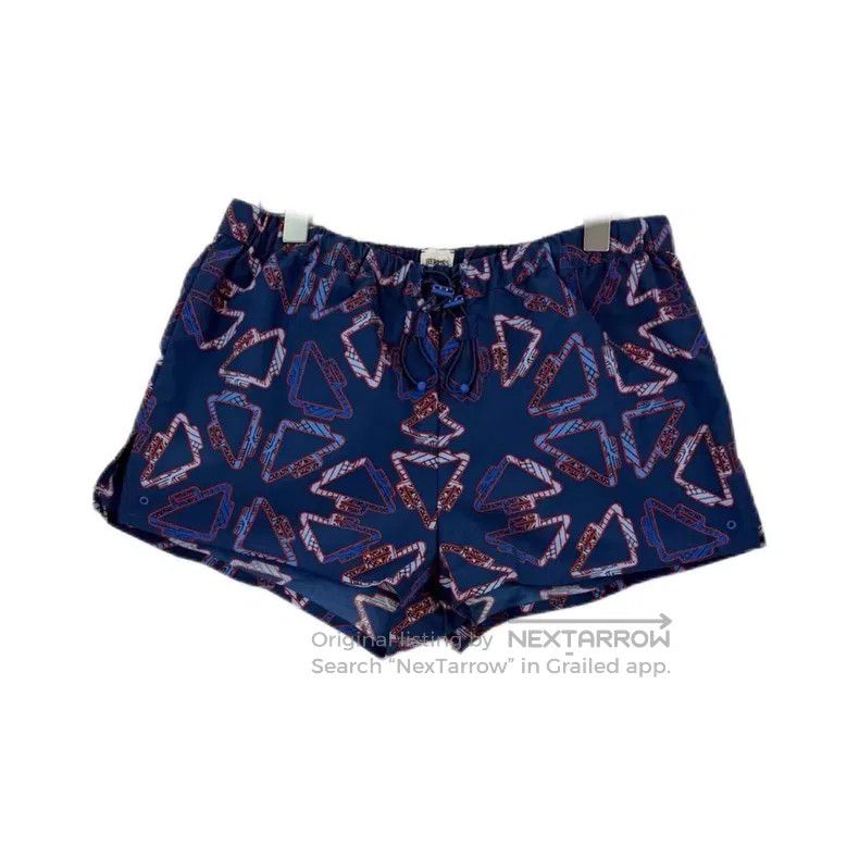 Hermes Hermes Blue Full Logo Drawstring Shorts Size 25" / US 0 / IT 36 - 1 Thumbnail
