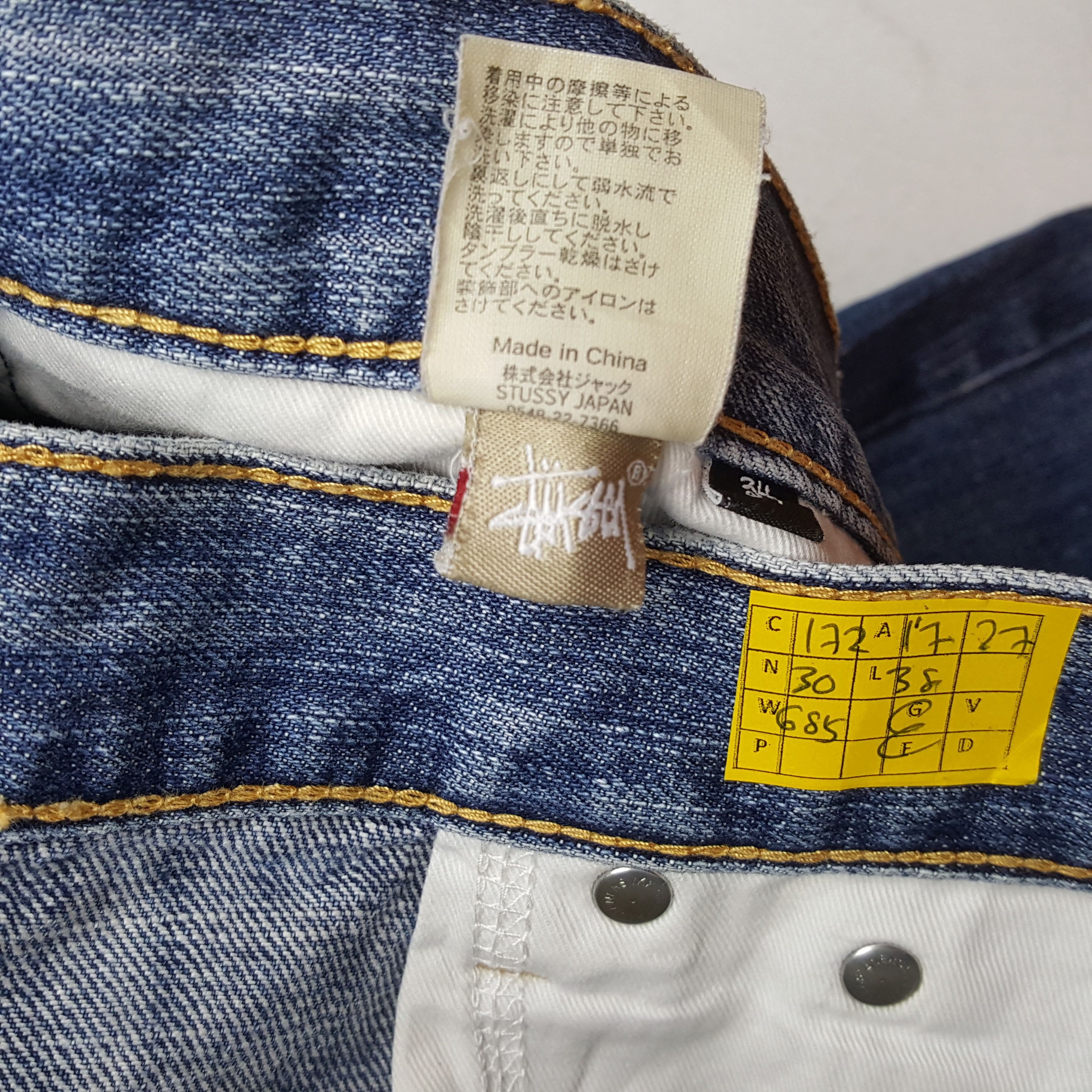 Stussy × Vintage Vintage STUSSY Streetwear Skateboard Logo Style Jeans Size US 34 / EU 50 - 13 Thumbnail