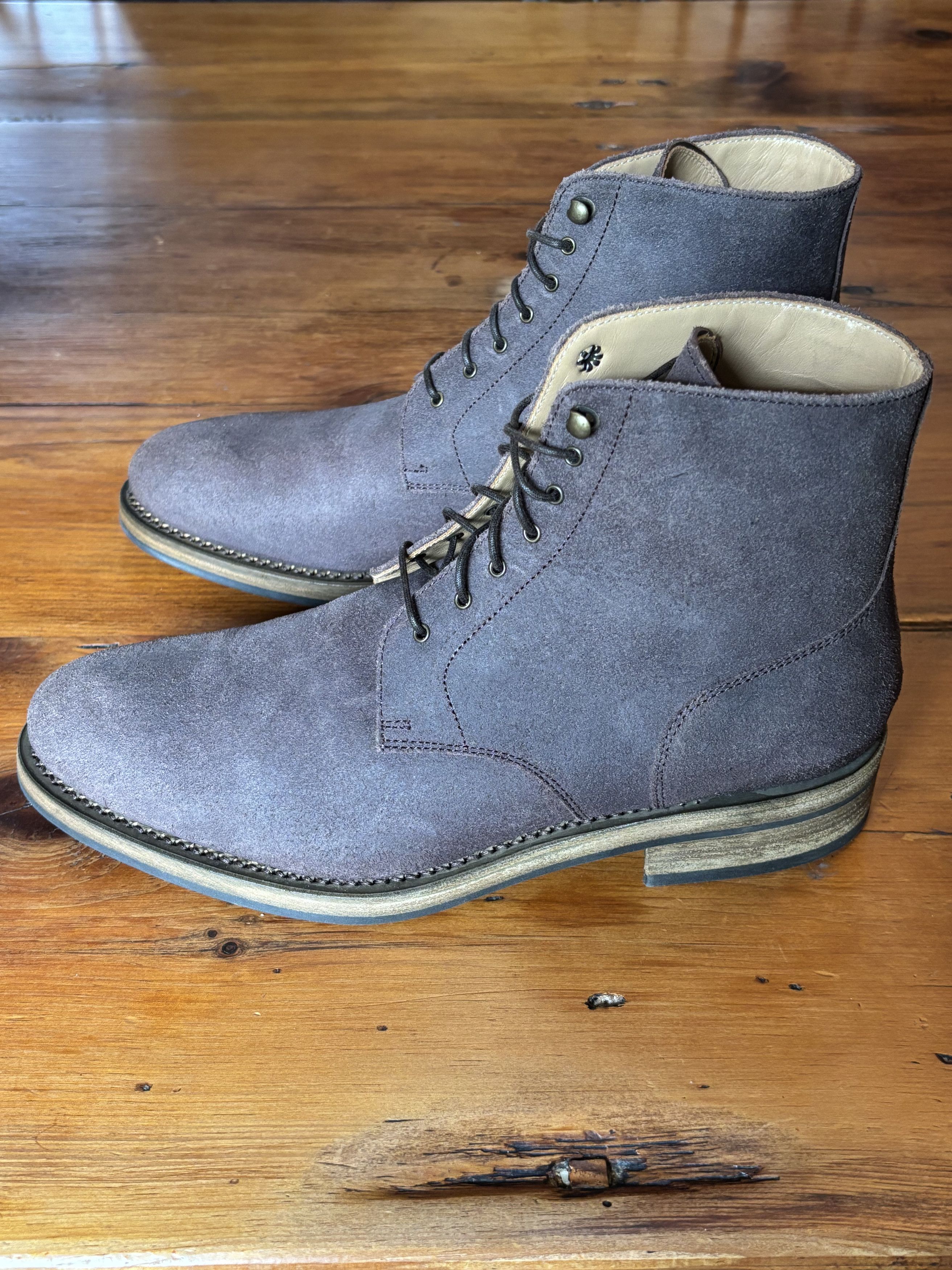 Rider Boot Co. Dundalk 2 Leather Boot - 'Reverso' Veg Tan Reverse Calf Size US 8 / EU 41 - 4 Thumbnail