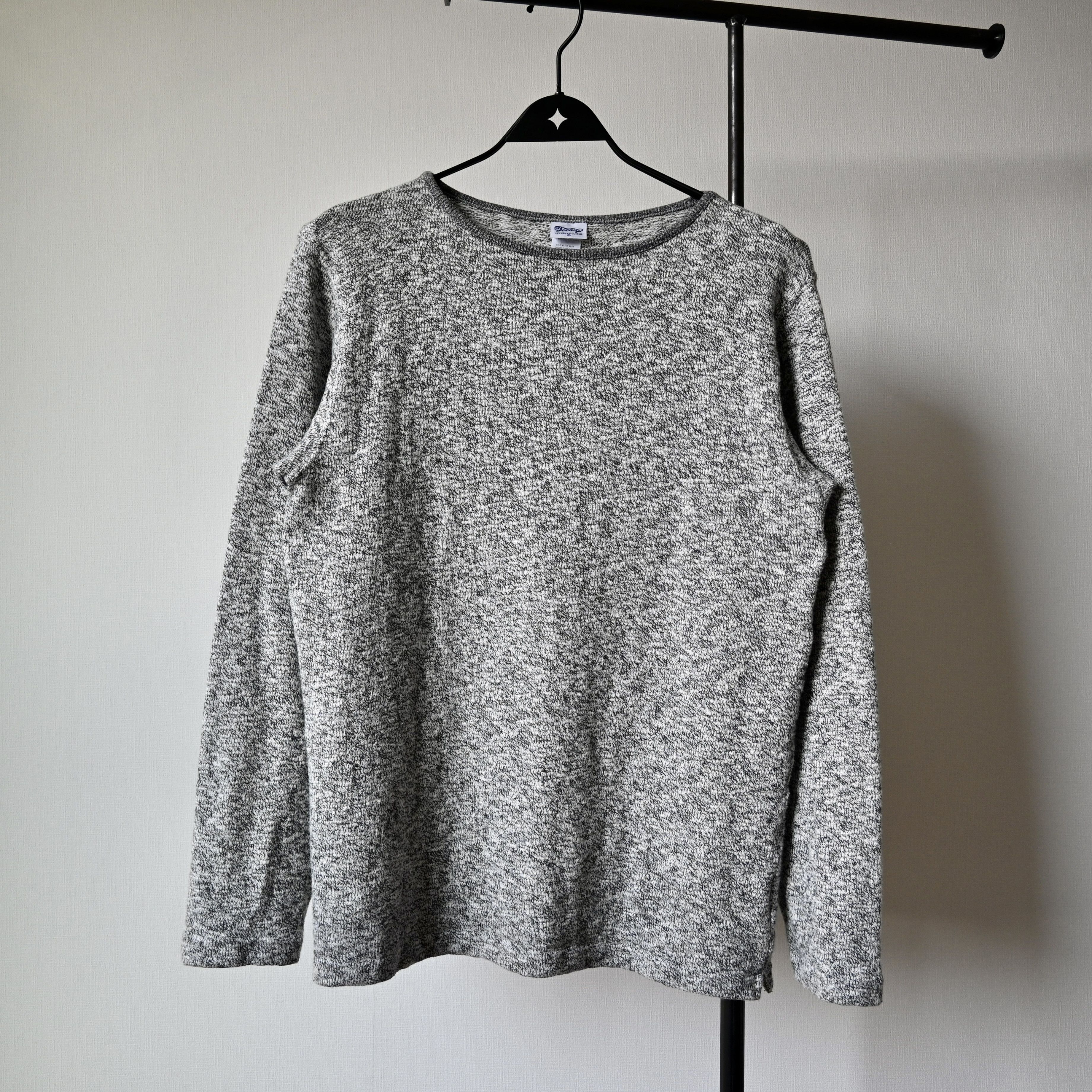 Japanese Brand Tieasy melange knit cotton boatneck shirt, made in Japan Size US M / EU 48-50 / 2 - 2 Thumbnail