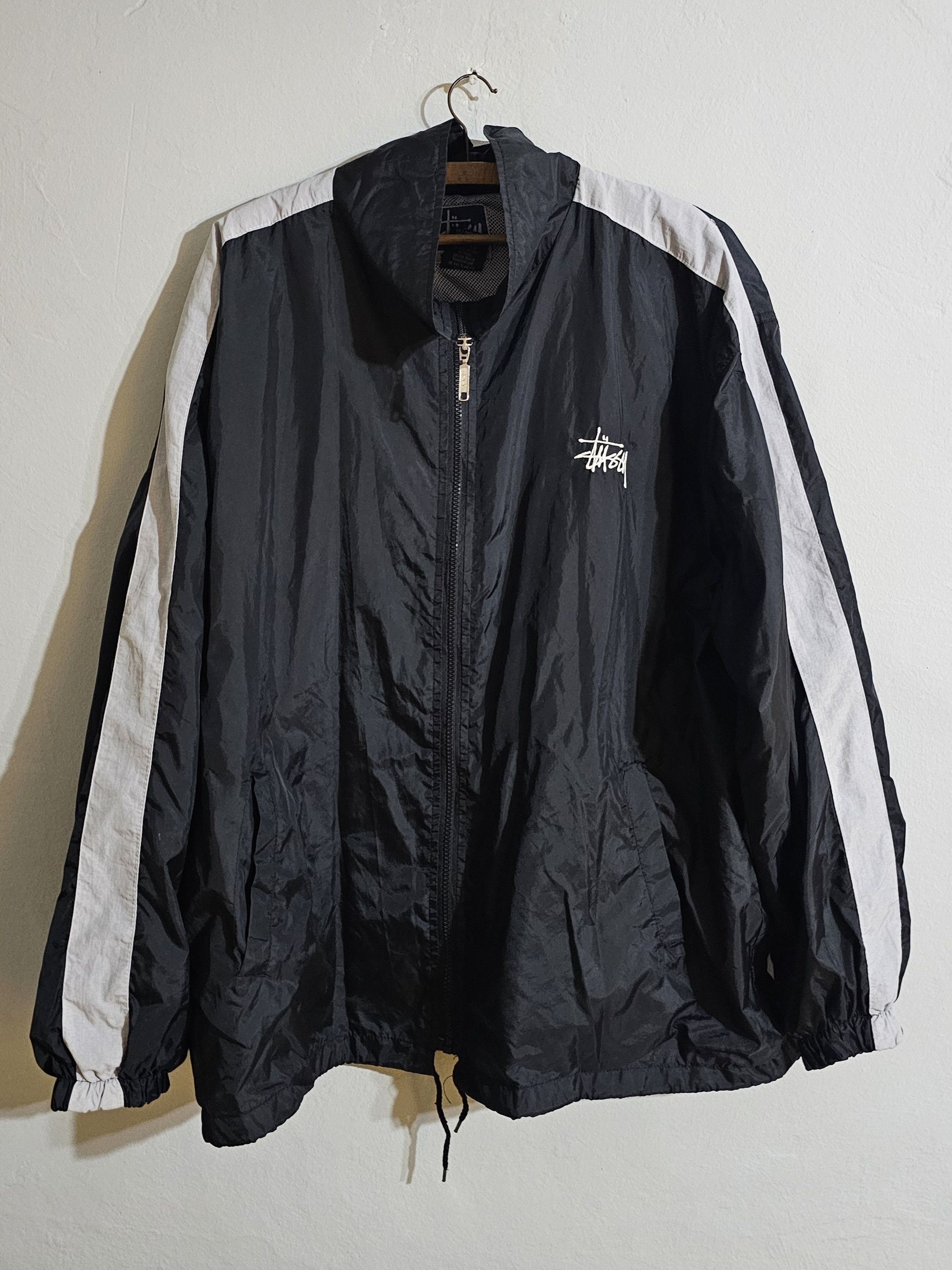 Stussy Stussy S Talk Melton Varsity Jacket Black | Grailed