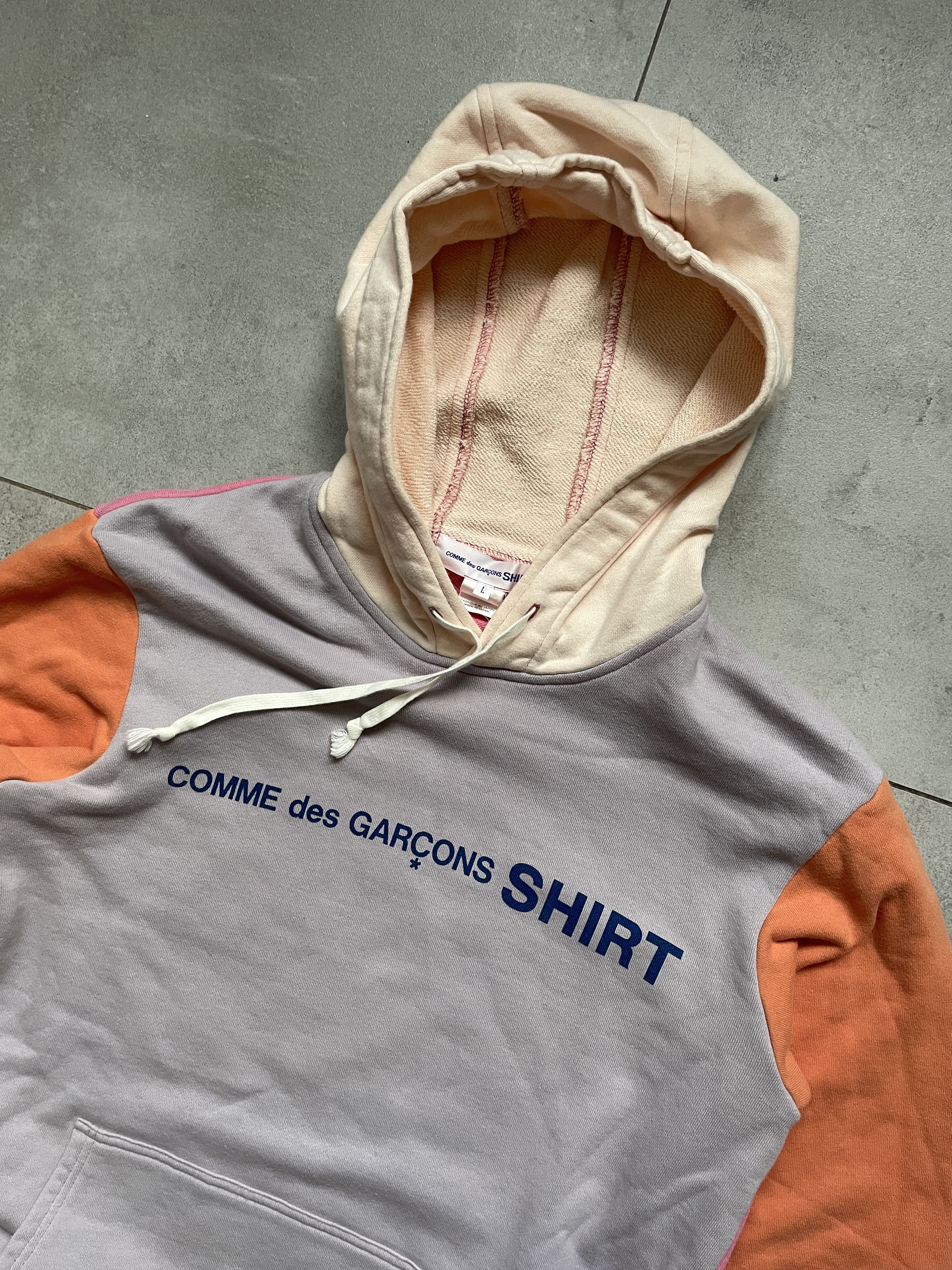 Comme des Garcons CDG COMME DES GARCONS SHIRT COLOR BLOCK LOGO HOODIE Size US L / EU 52-54 / 3 - 1 Thumbnail