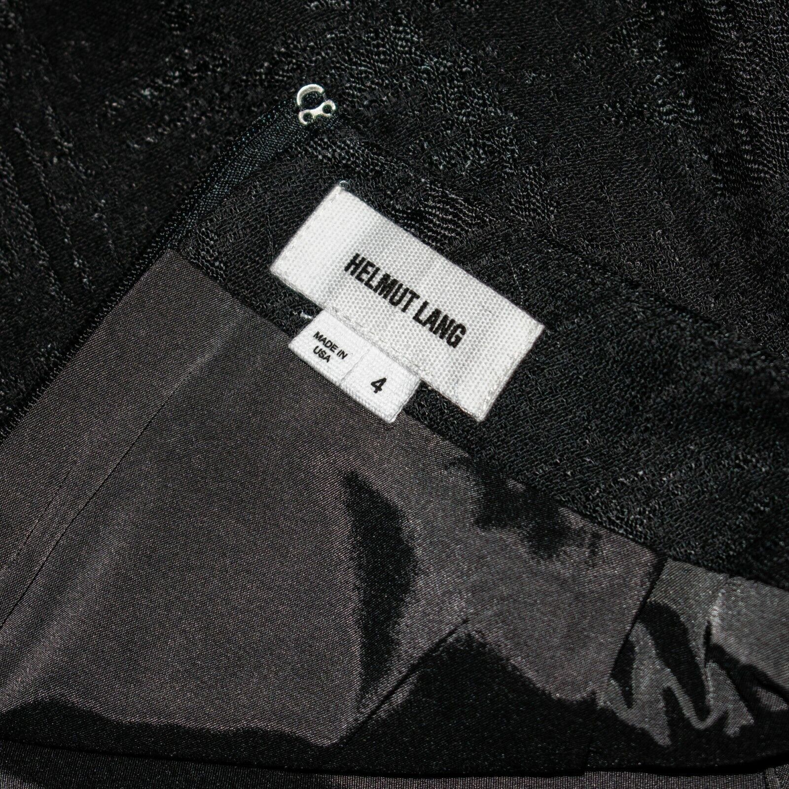Helmut Lang vtg Helmut Lang Black Textured pencil Skirt Made in USA Size 27" / US 4 / IT 40 - 3 Thumbnail