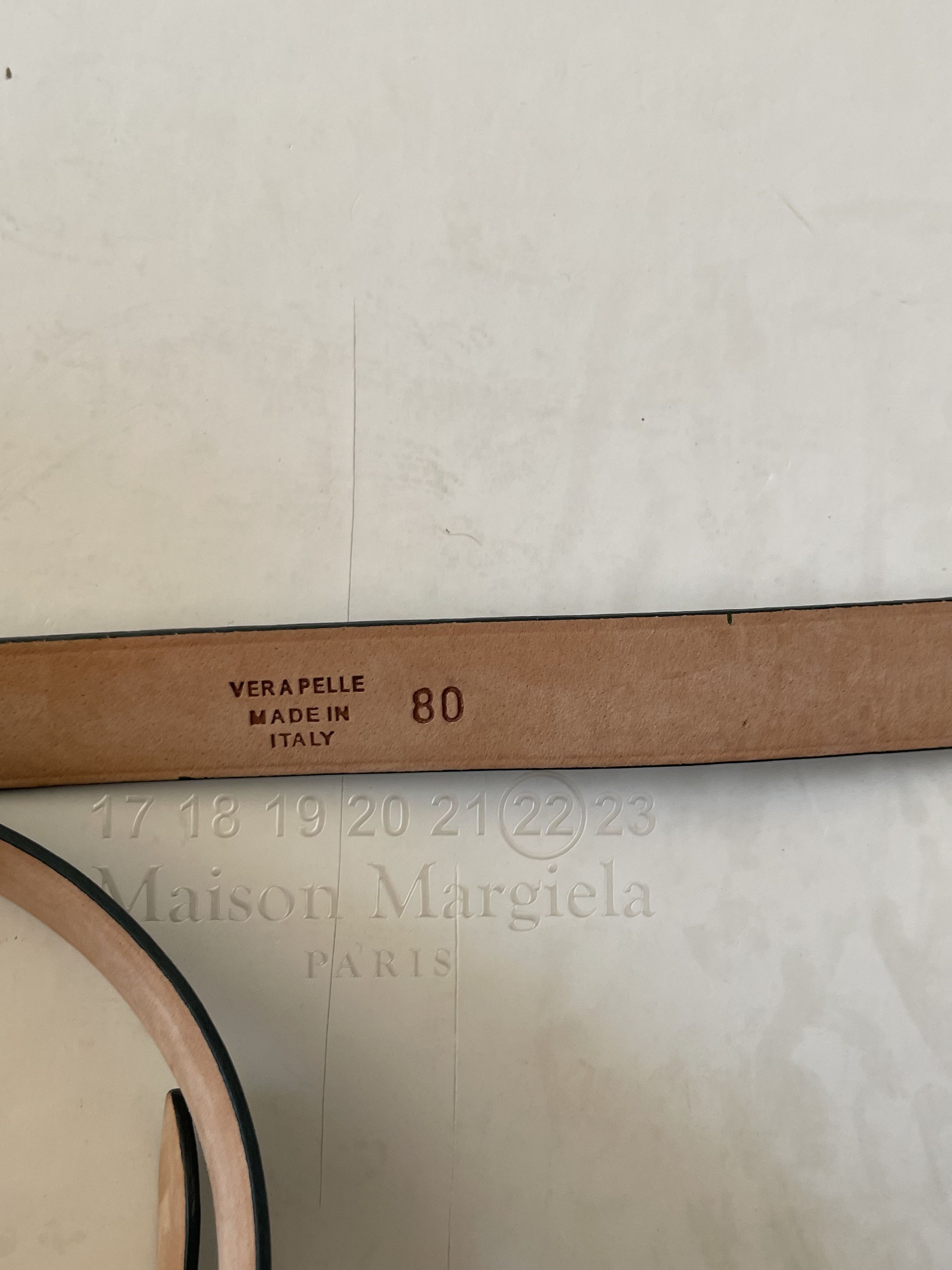 Maison Margiela Maison Margiela leather belt – Black, size 80 Size ONE SIZE - 3 Thumbnail