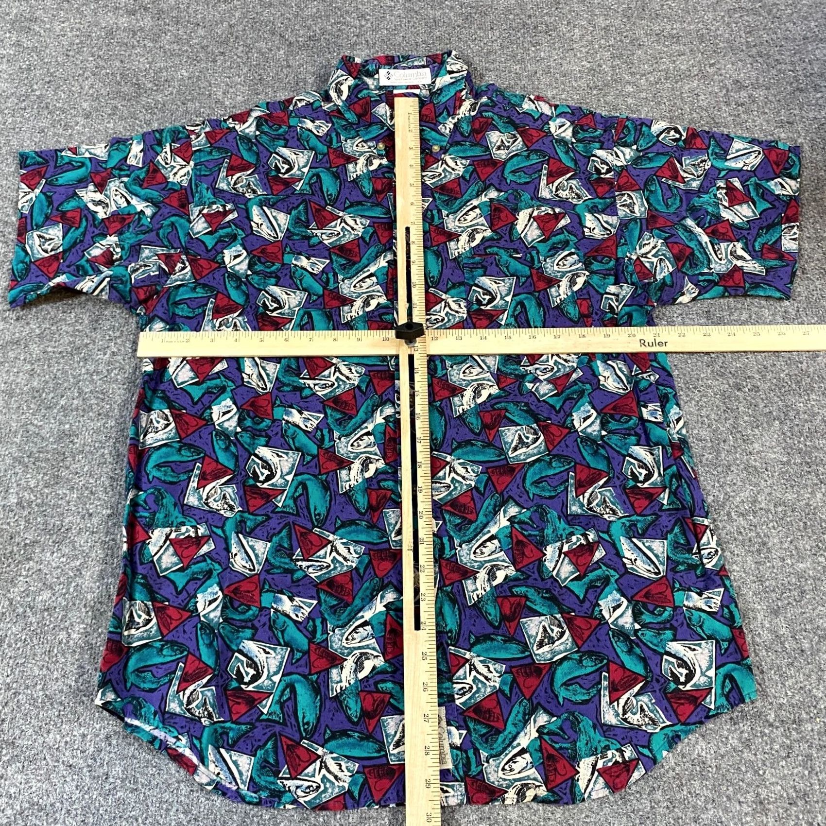 Vintage Columbia Mens Shirt M Blue Short Sleeve All Over Fish Lures Vintage Size US M / EU 48-50 / 2 - 3 Thumbnail